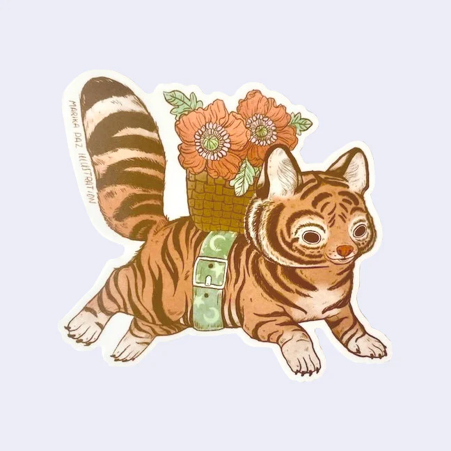 Marika Paz - "Tiger Blooms" Sticker