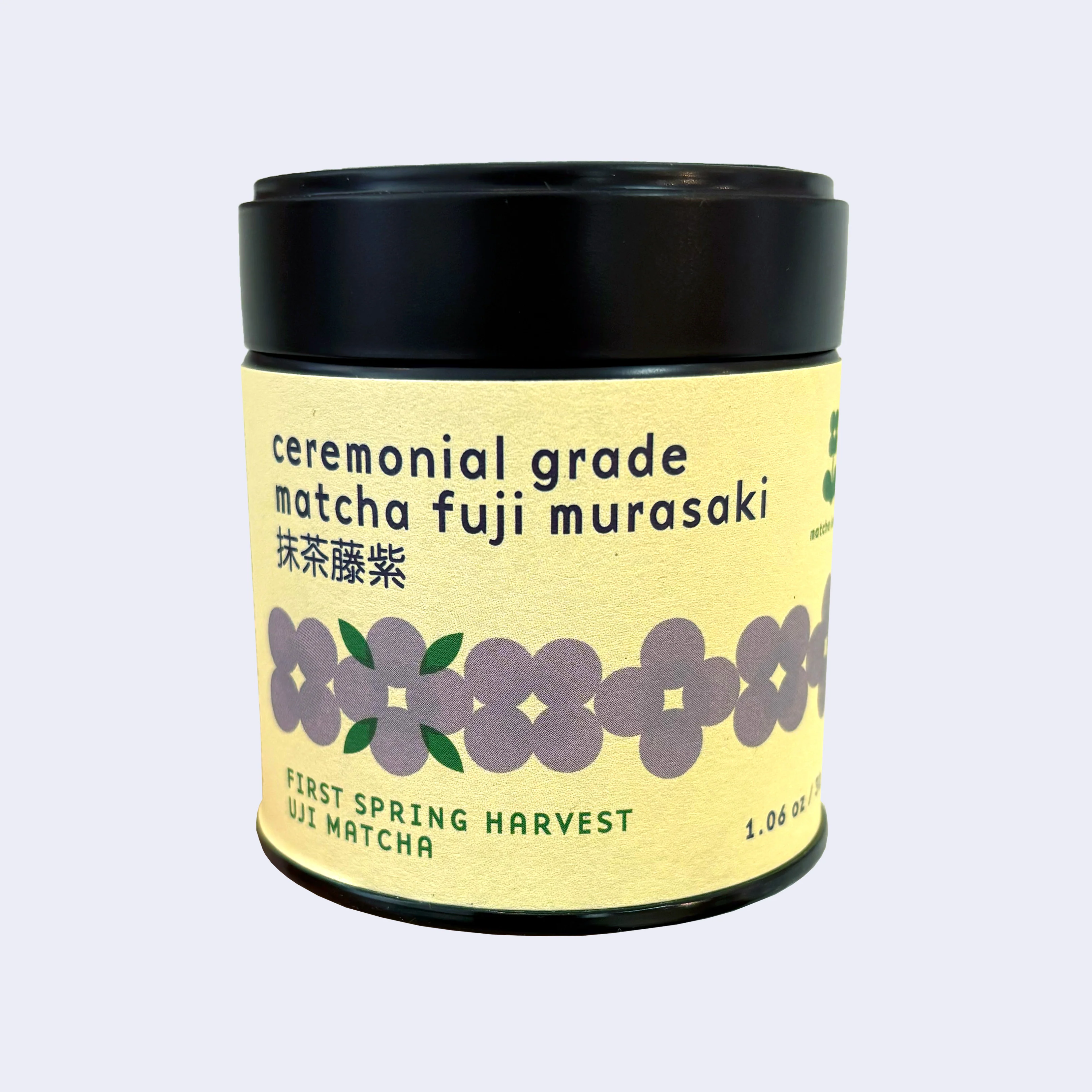 Matcha Leaves - Fuji Murasaki Ceremonial Grade Organic Uji Matcha Power (30g - Tin Can)
