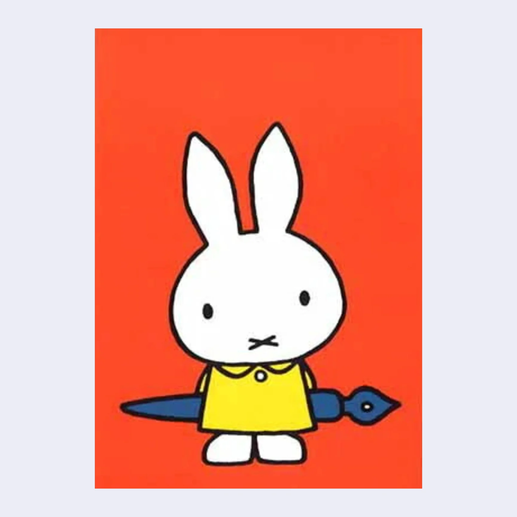 Miffy Postcard - Fountain Pen (Orange)