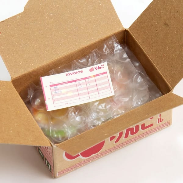 Miniature Shipping Box Flake Sticker Set - Apple - Image 4