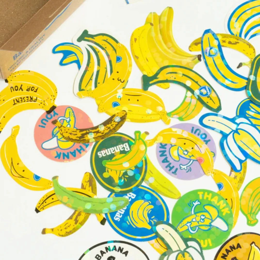 Miniature Shipping Box Flake Sticker Set - Banana - Image 4