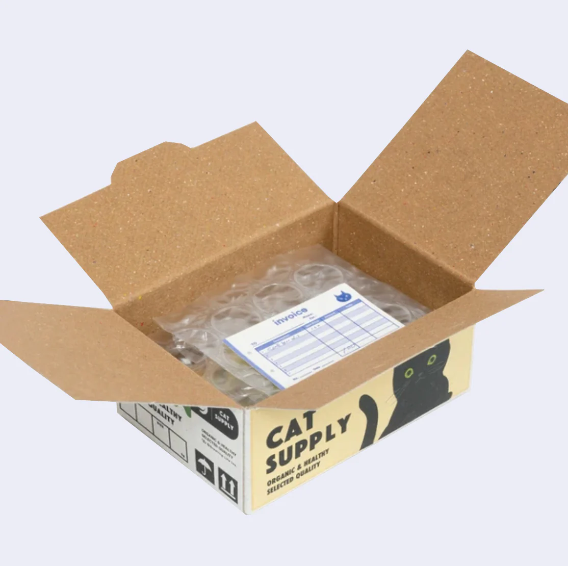 Miniature Shipping Box Flake Sticker Set - Cat Supply - Image 3