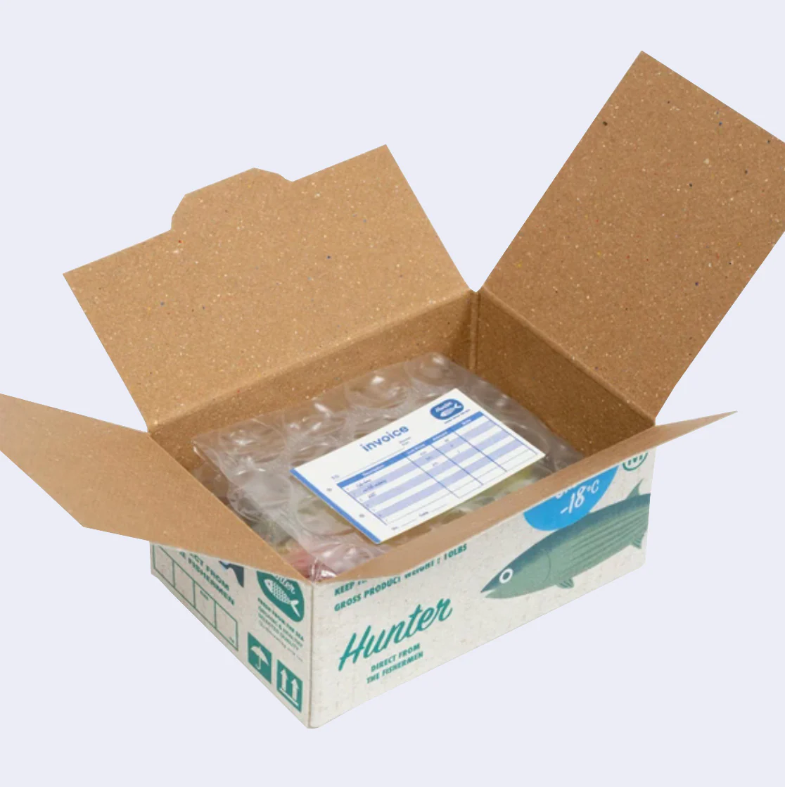 Miniature Shipping Box Flake Sticker Set - Fish - Image 3