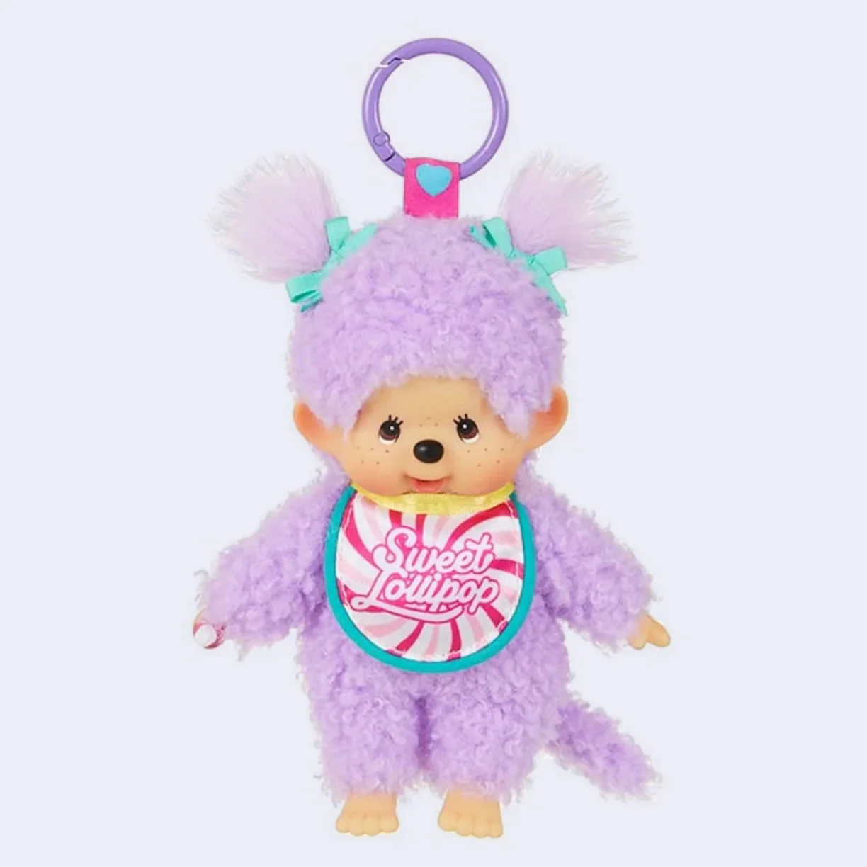 Monchhichi Sweet Lollipop Plush Keychain (Purple)