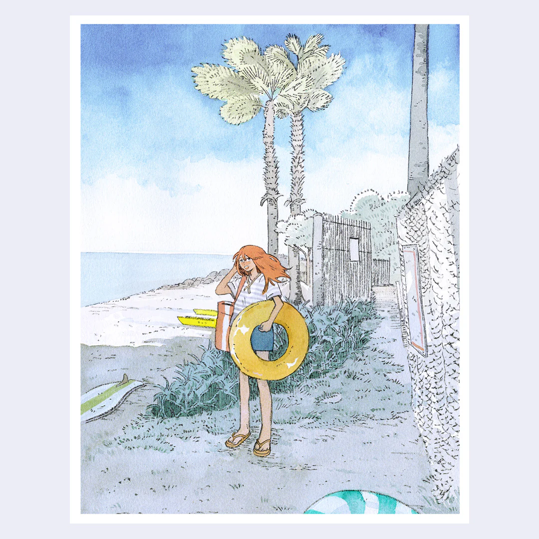 Natalia Miramontes (Parakid) - "Beach Day" Art Print (8.5 x 11)