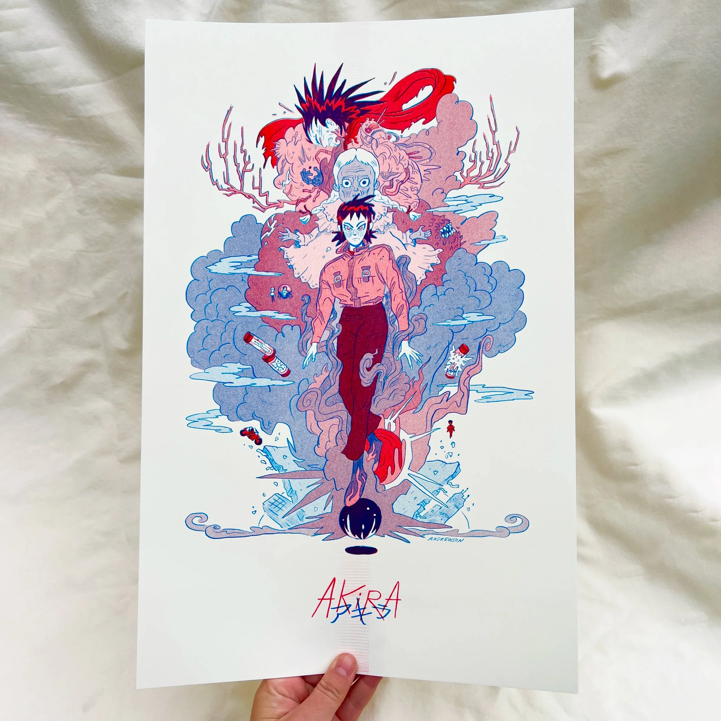 Natalie Andrewson - “Akira" Risograph Print  (11" x 17")