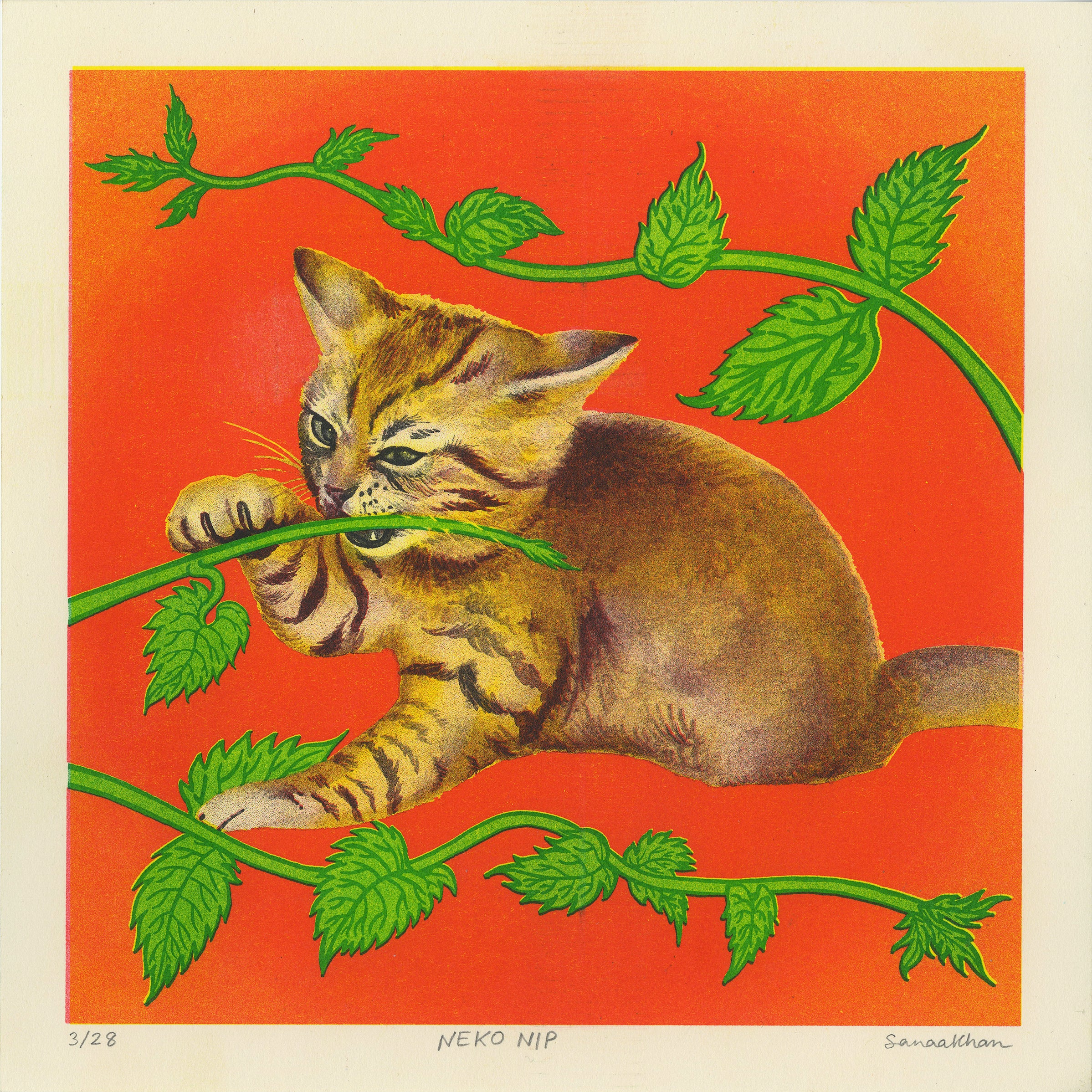 Sanaa Khan - "Neko Nip" Risograph
