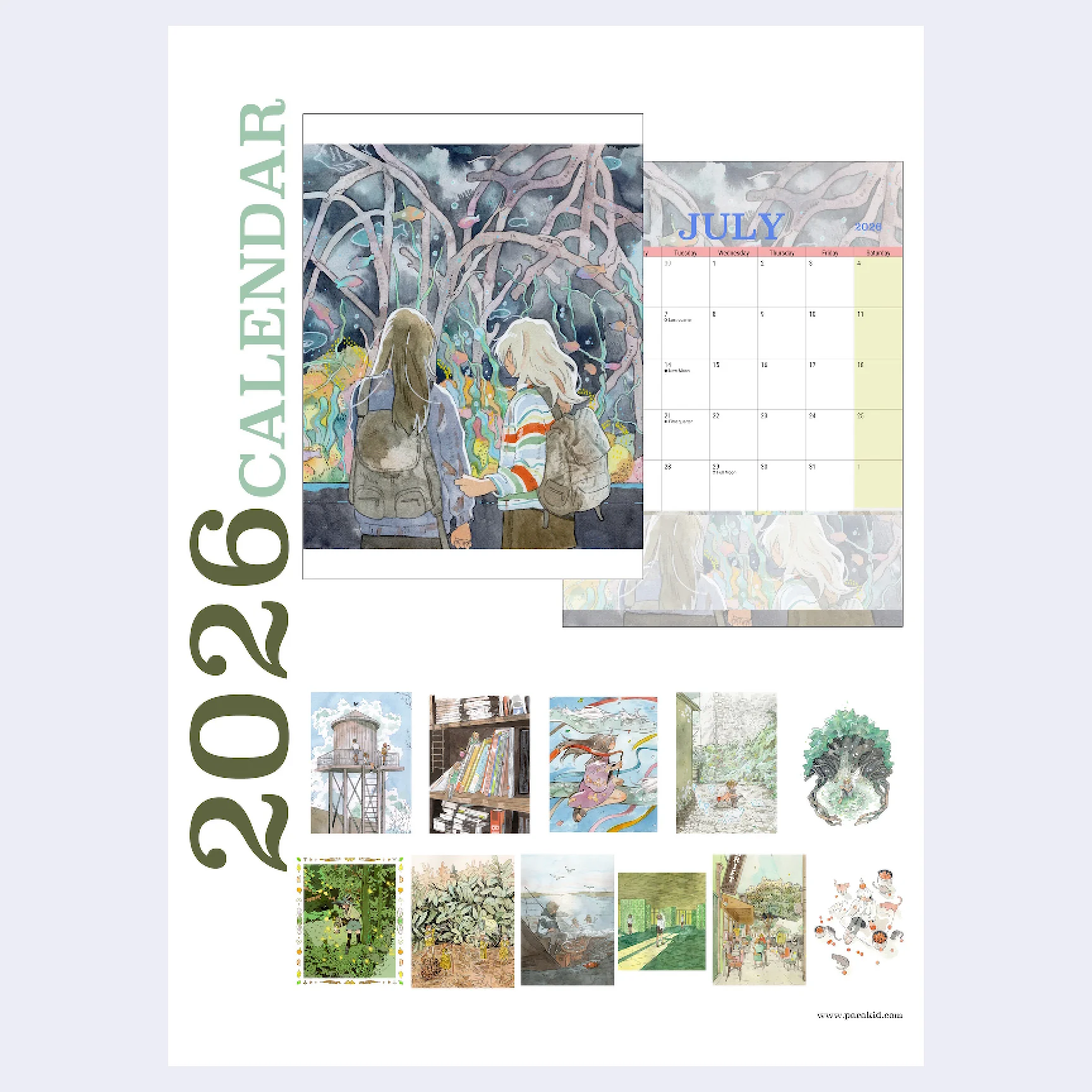 Parakid 2026 Wall Calendar - Image 2
