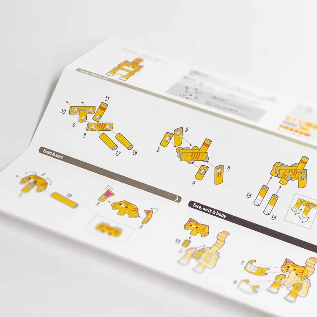 Piperoid - Paper Pipe Animal Figure (Orange Tabby) Cat - Image 3