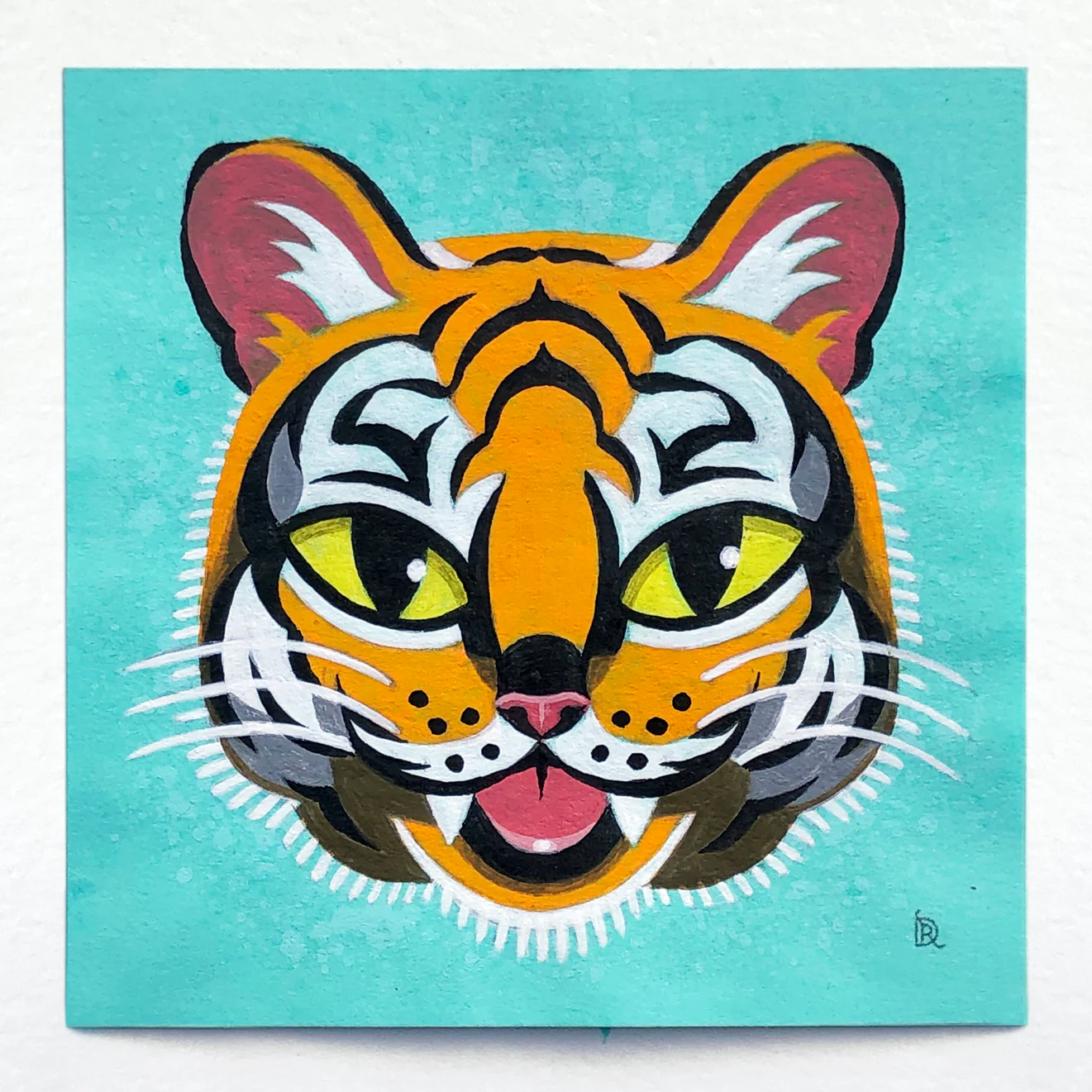 Post-it Show 2020 - Dale Raines - "Cat Spat" / Panther #1 / Tiger #1 - Image 3