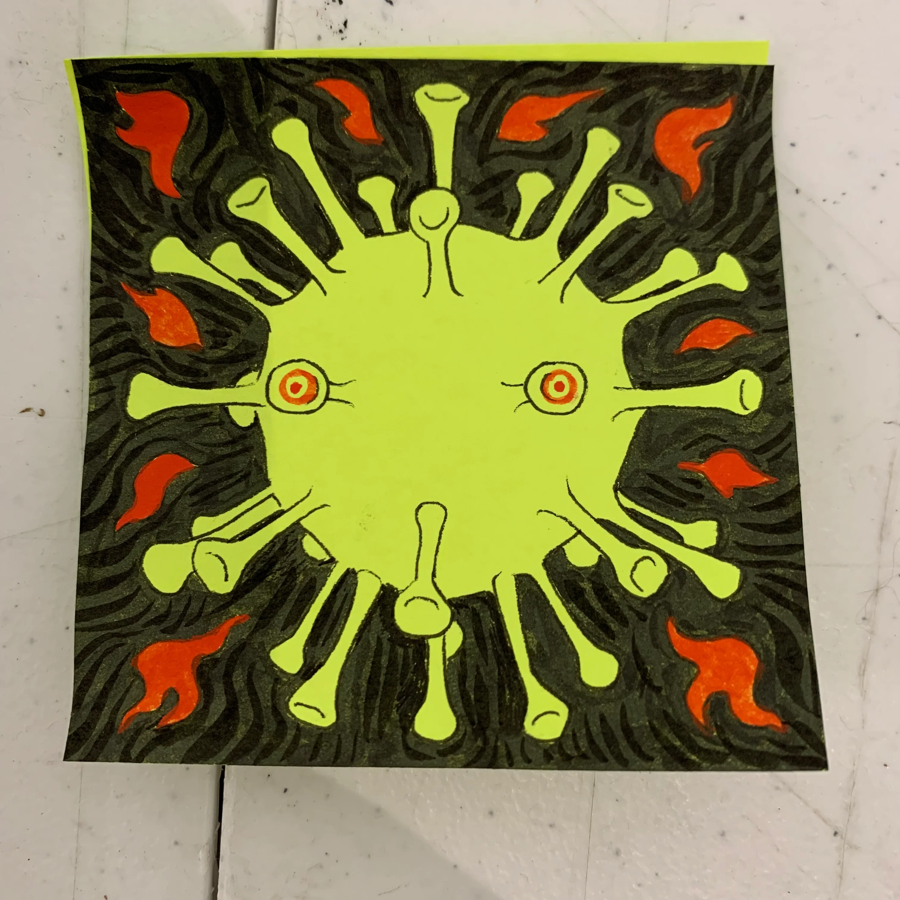 Post-it Show 2020 - Moira Hahn - "Year of the Rat Series" / "Sinking Pleasure Boat" - Image 2