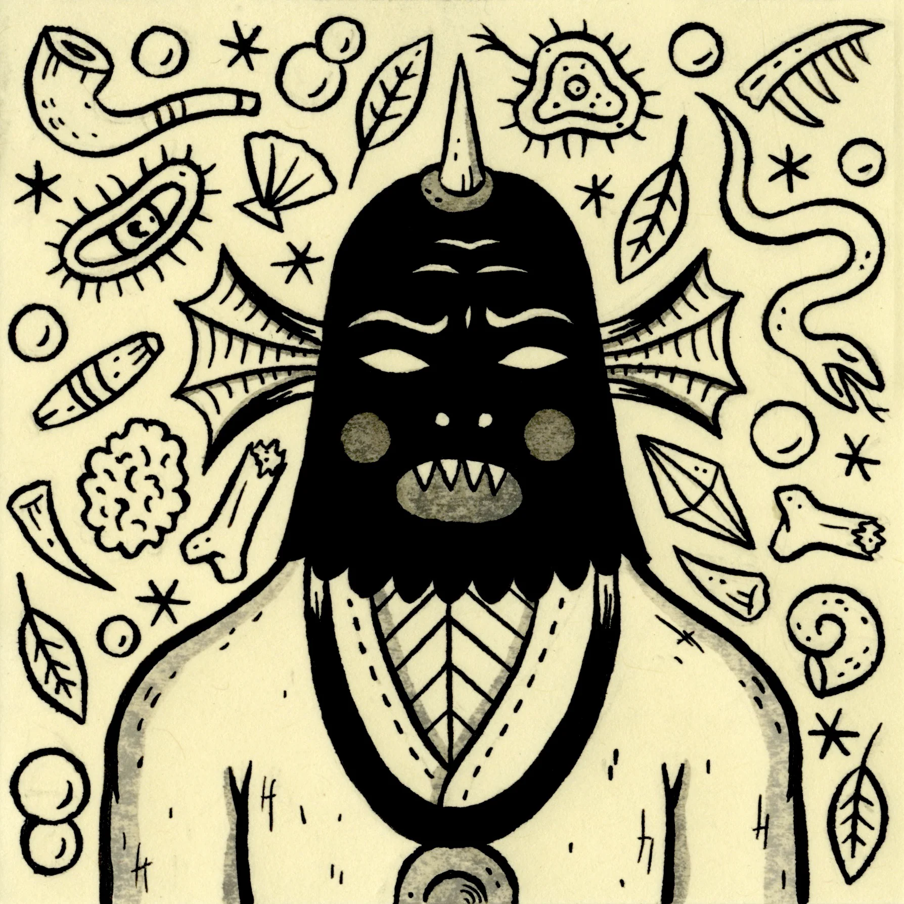 Post-it Show 2021 - Jon Macnair - "Horned Harbinger"