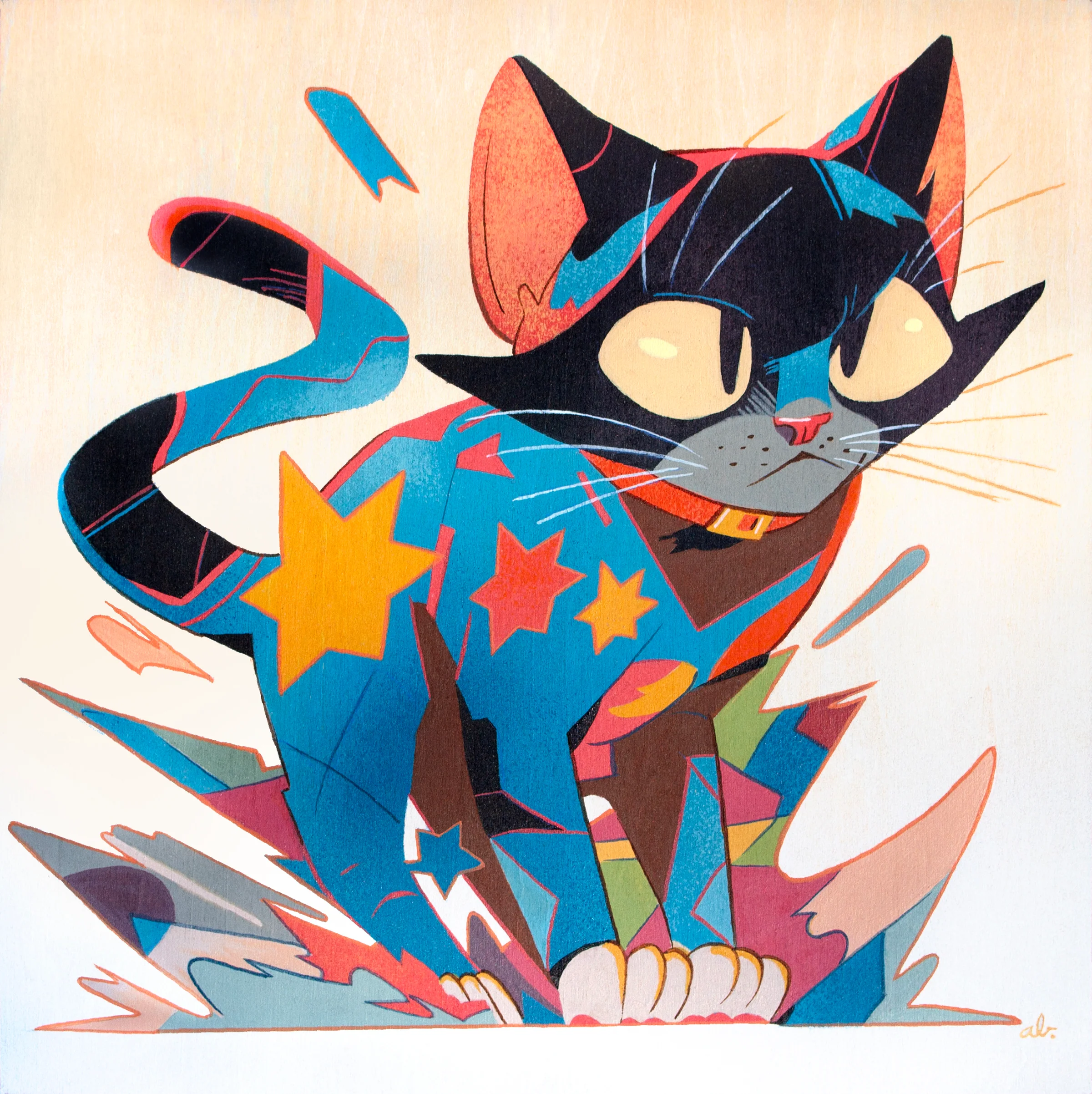 Post-it Show 21 (2025) - #14 - Andrew Brandou - âStar Kitty A"