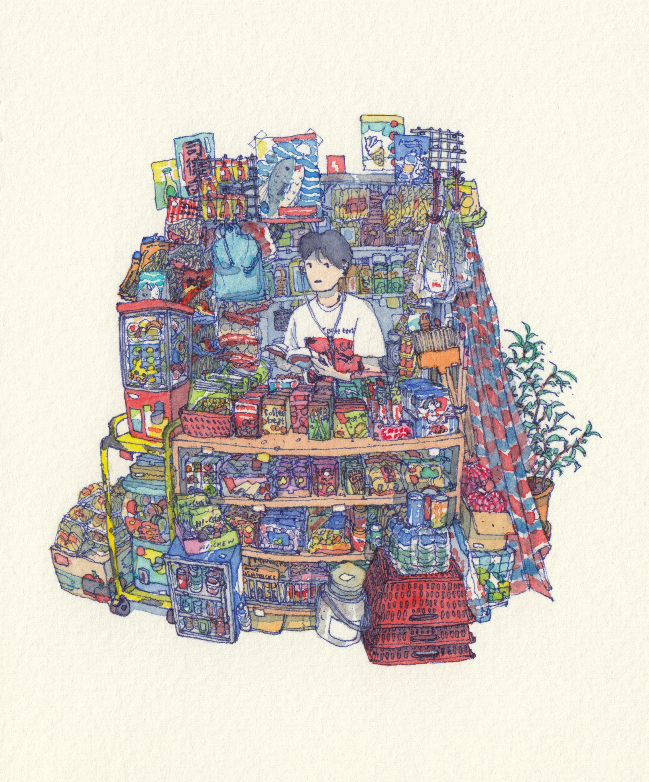 Rain Szeto - Idle Moments - "Bored Shopkeep 1" - Image 3