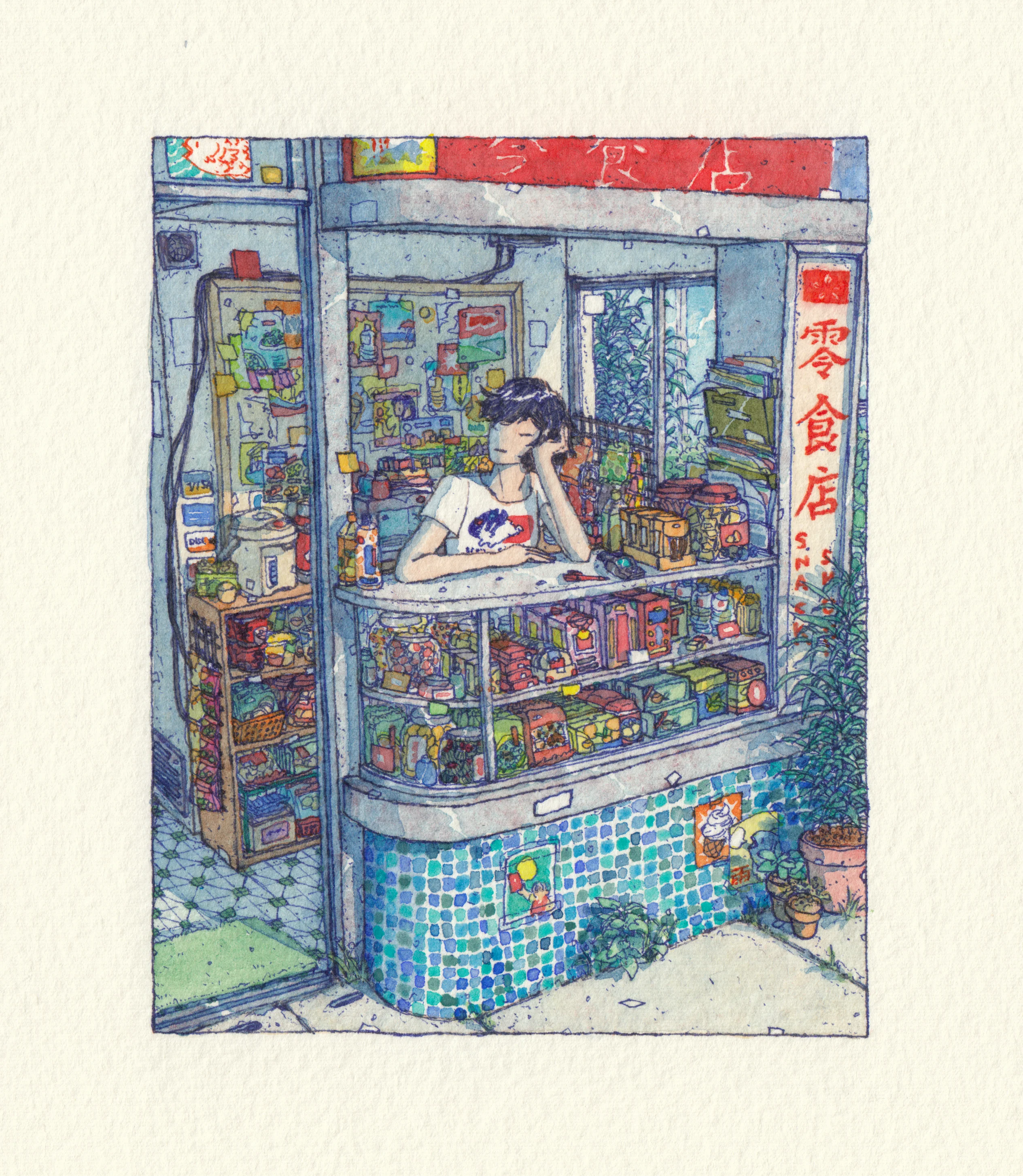 Rain Szeto - Idle Moments - "Bored Shopkeep 3" - Image 3