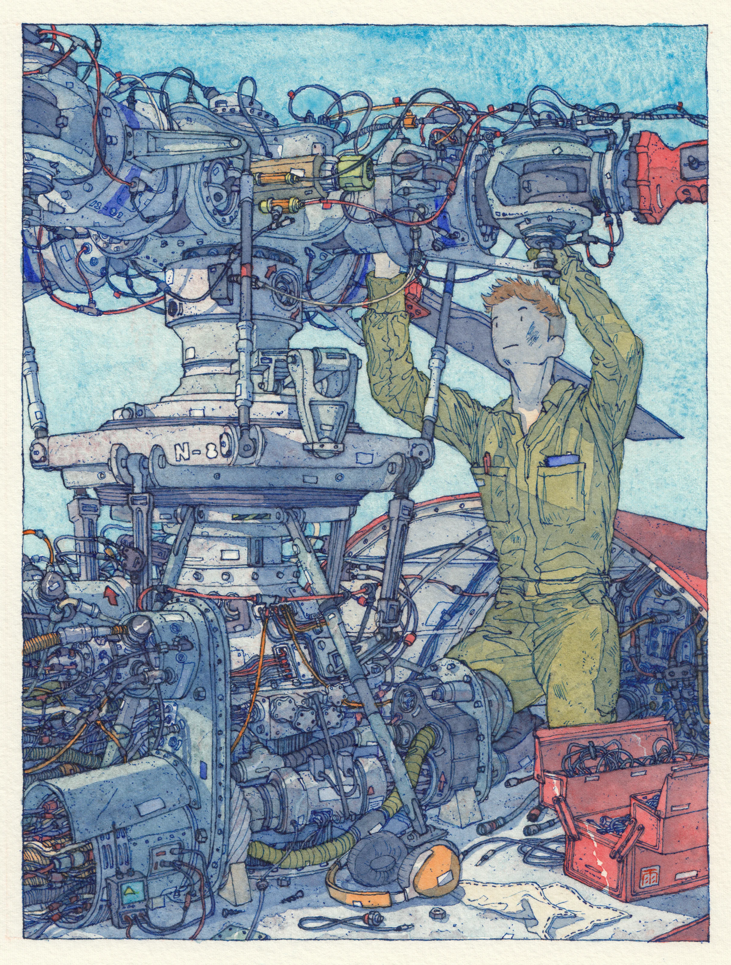 Rain Szeto - Idle Moments - "Rotorhead Repair" - Image 3