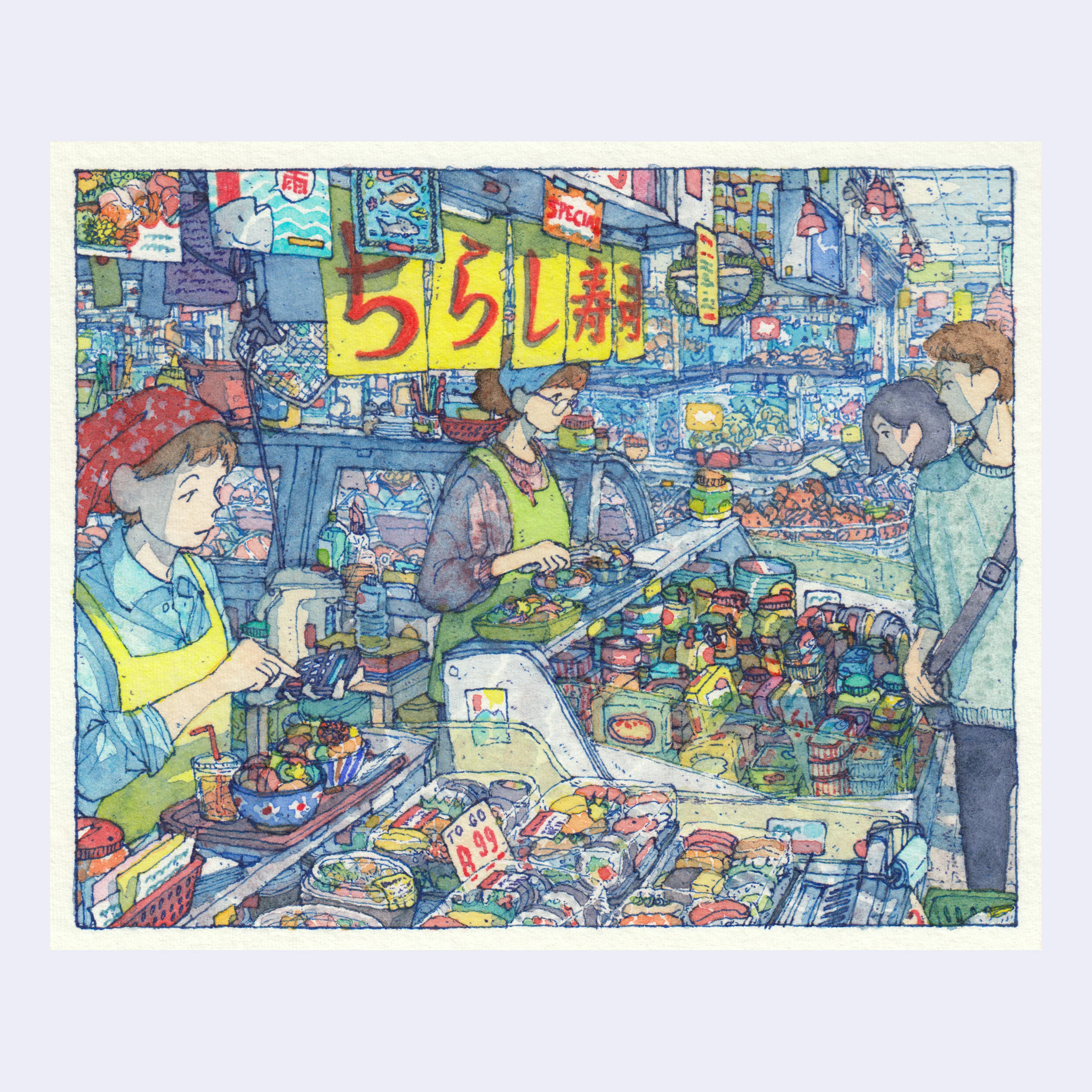 Rain Szeto - Idle Moments Too - #10 - "Sushi Counter"