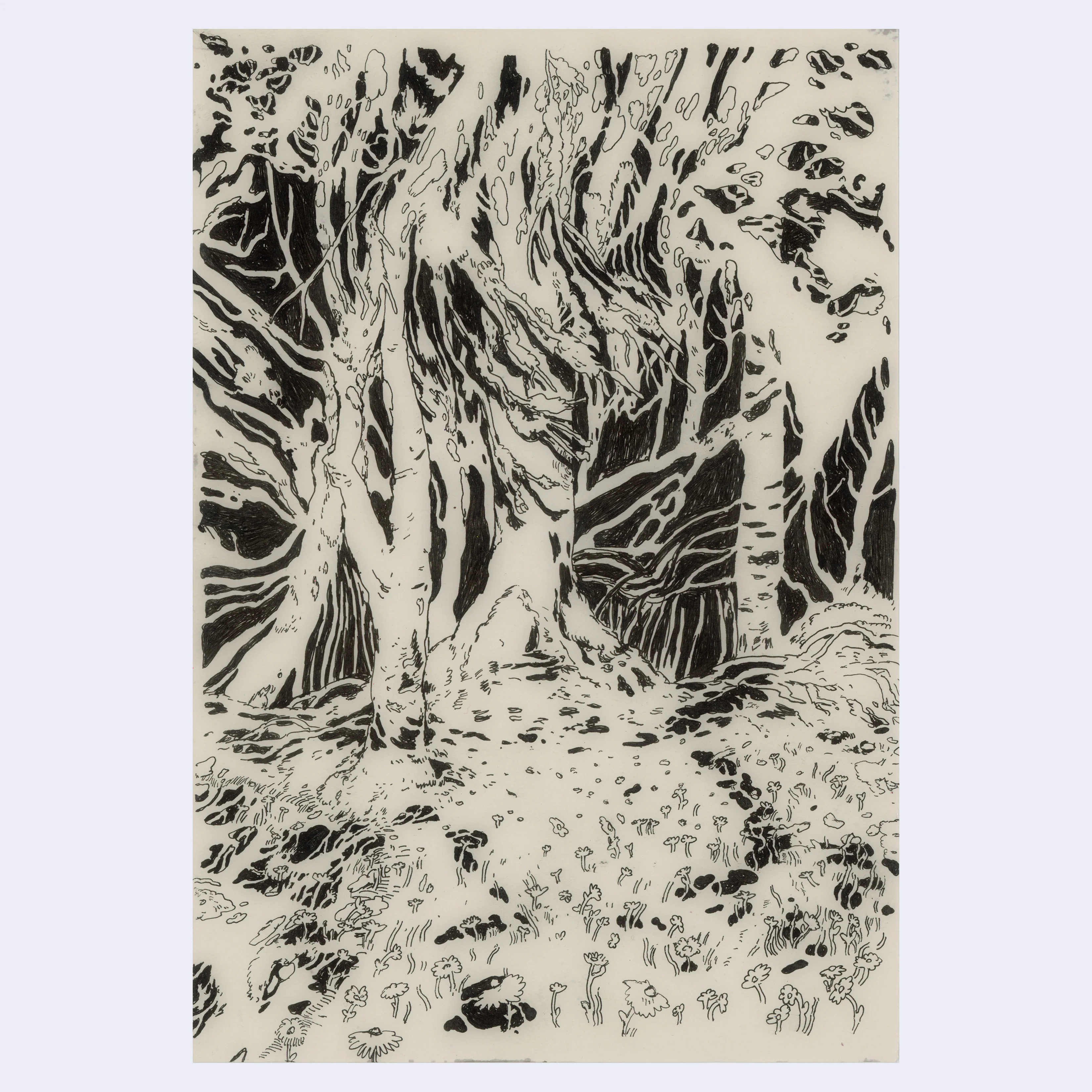 Raku (Mini) Gaki - Heartslob - "Forest Study"