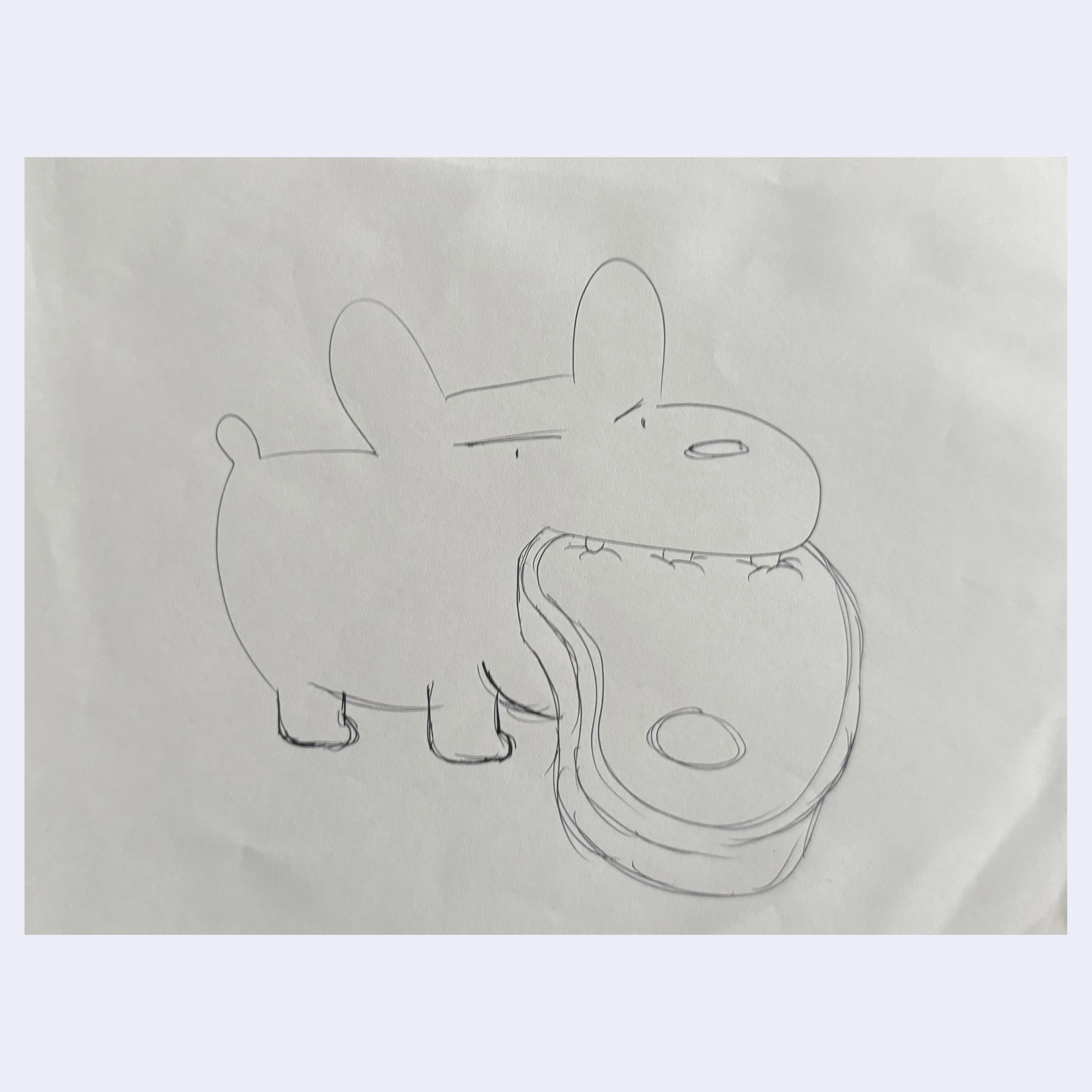 Raku (Mini) Gaki - Olivia Pecini - "Dog with Steak"