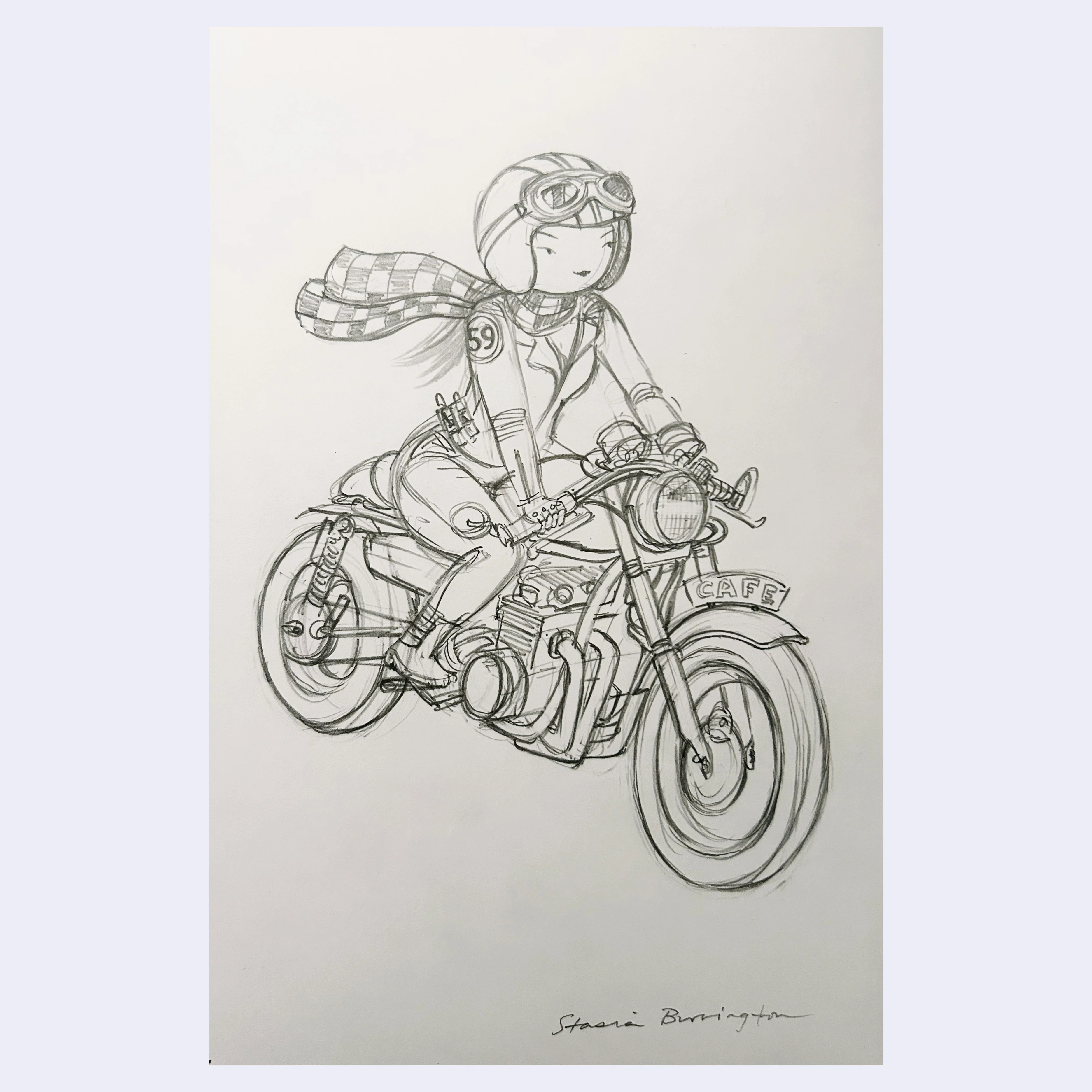 Raku (Mini) Gaki - Stasia Yukika Burrington - "Cafe Racer"