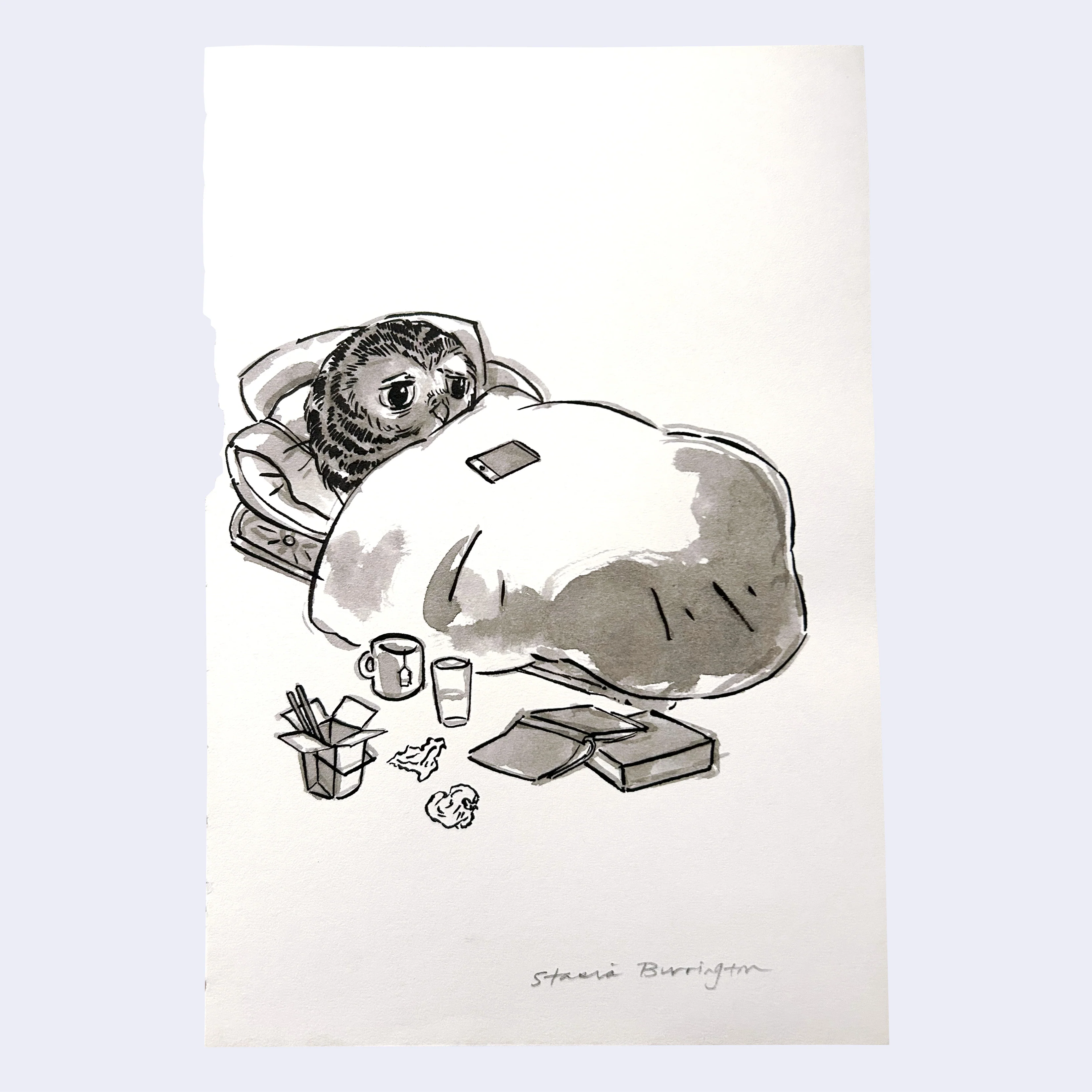 Raku (Mini) Gaki - Stasia Yukika Burrington - "Feel Well Soon"