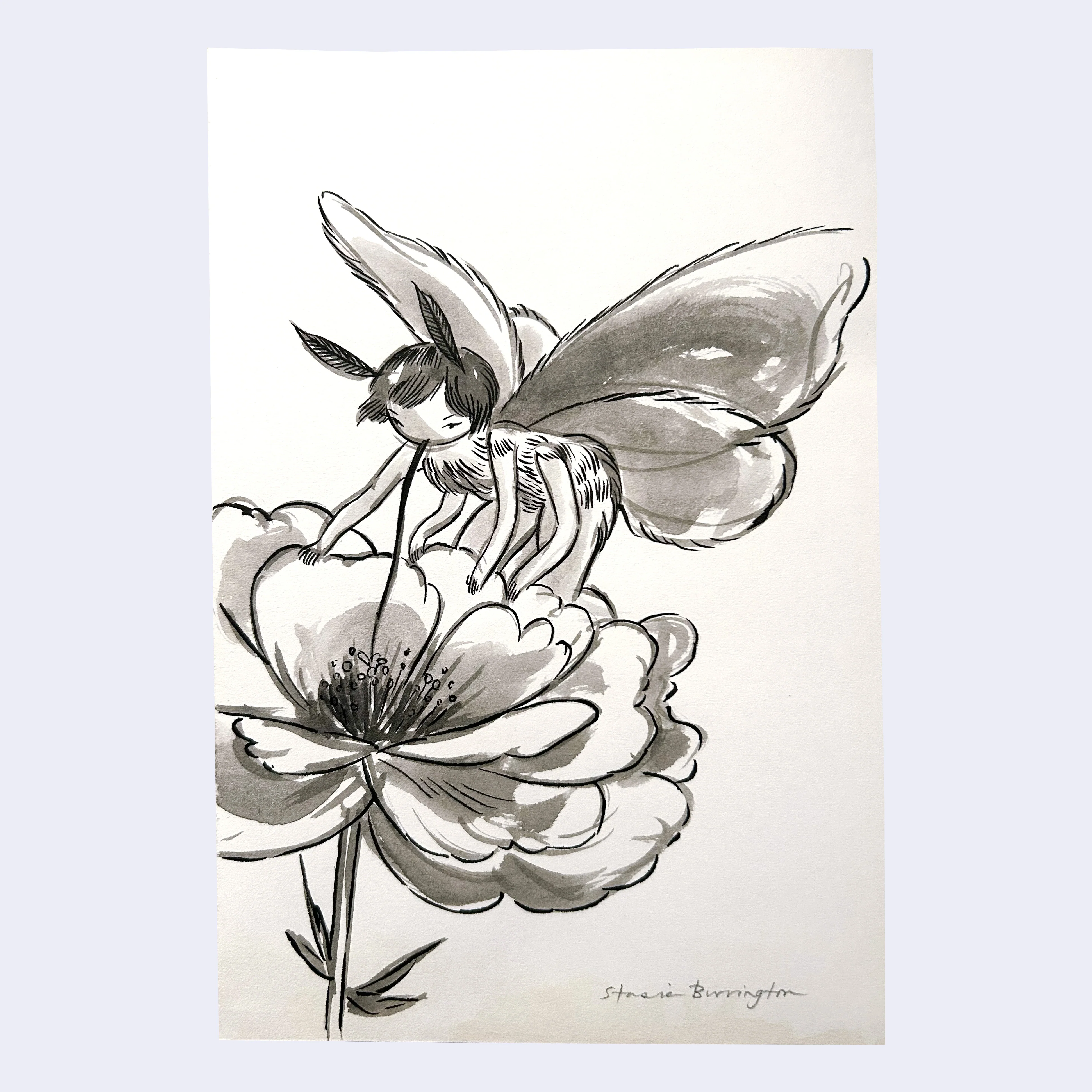 Raku (Mini) Gaki - Stasia Yukika Burrington - "Moth Girl"