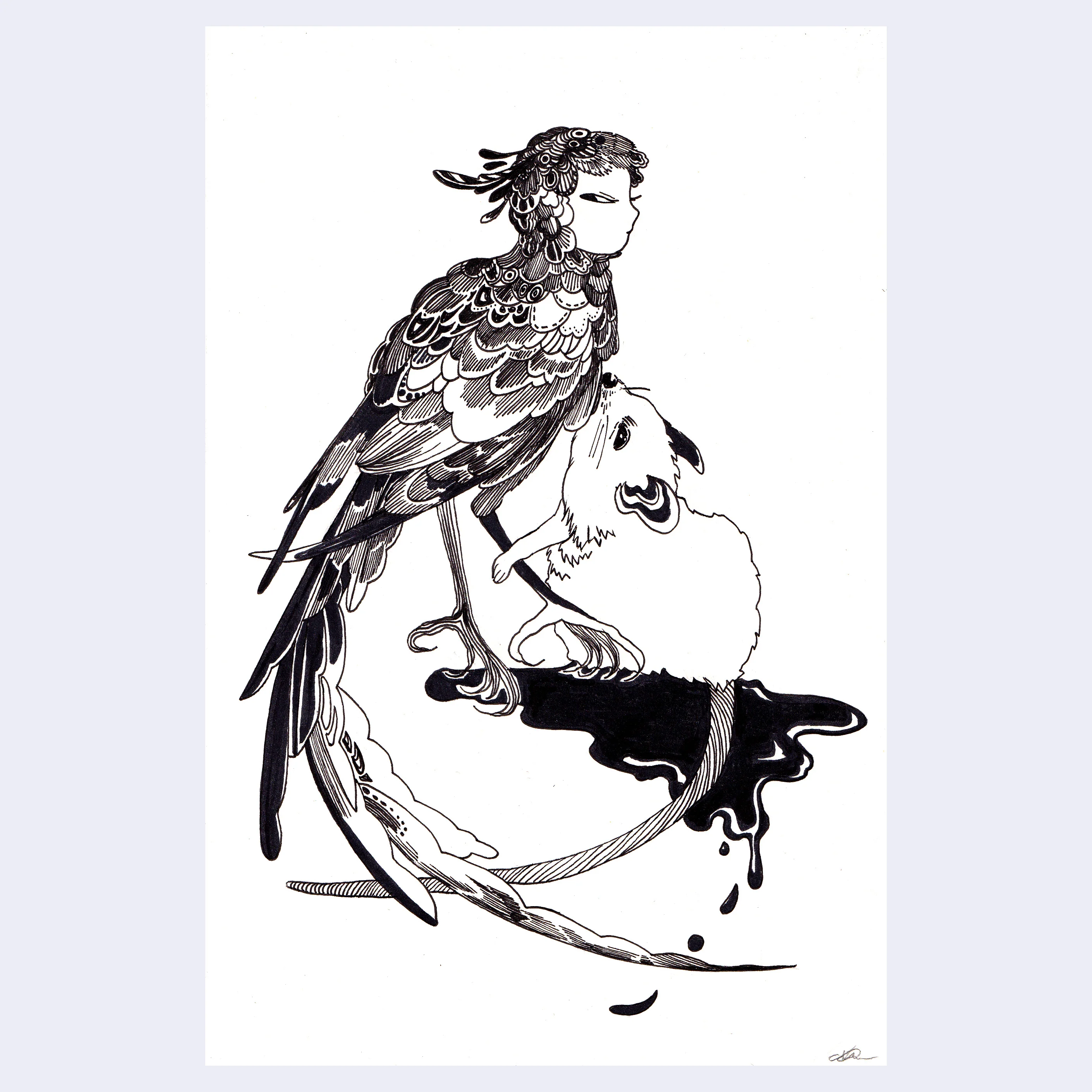 Raku (Mini) Gaki - Subin Yeon - "Harpy"