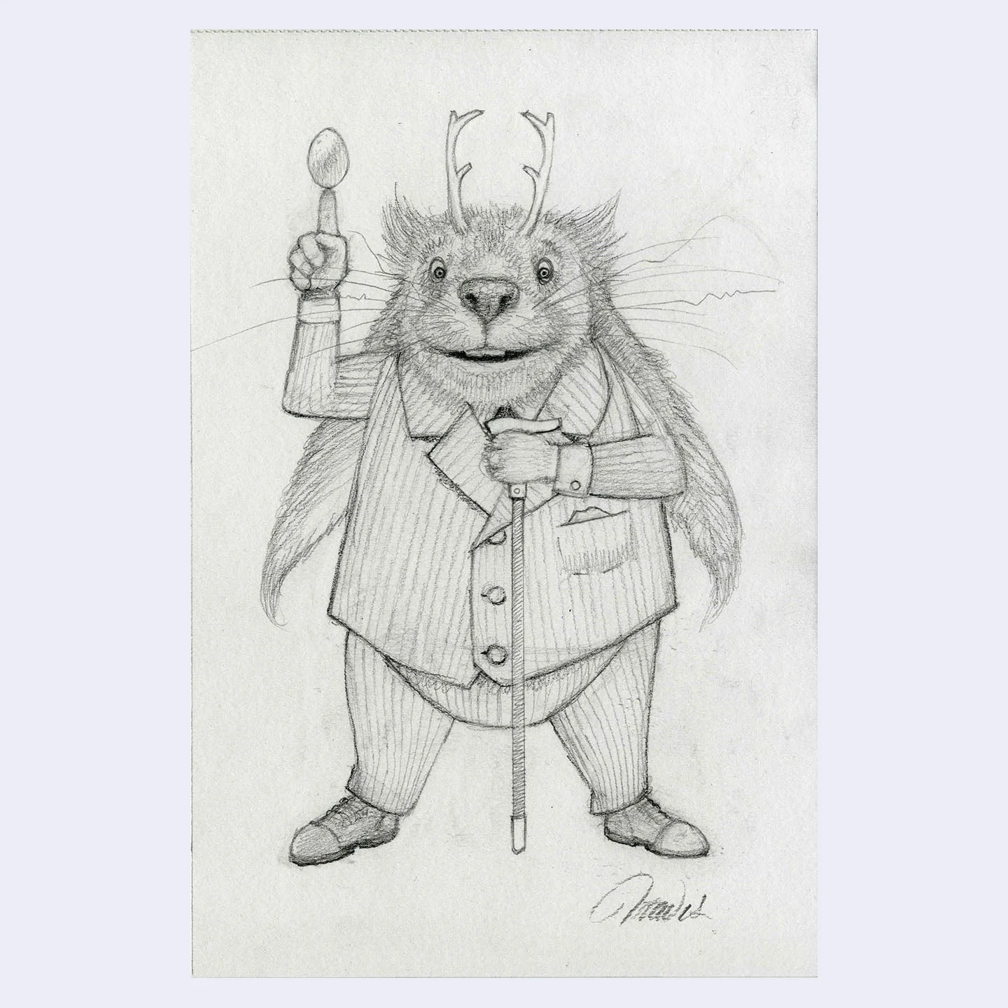 Raku (Mini) Gaki - Travis Louie - "The Diabolical Doctor Equinox"