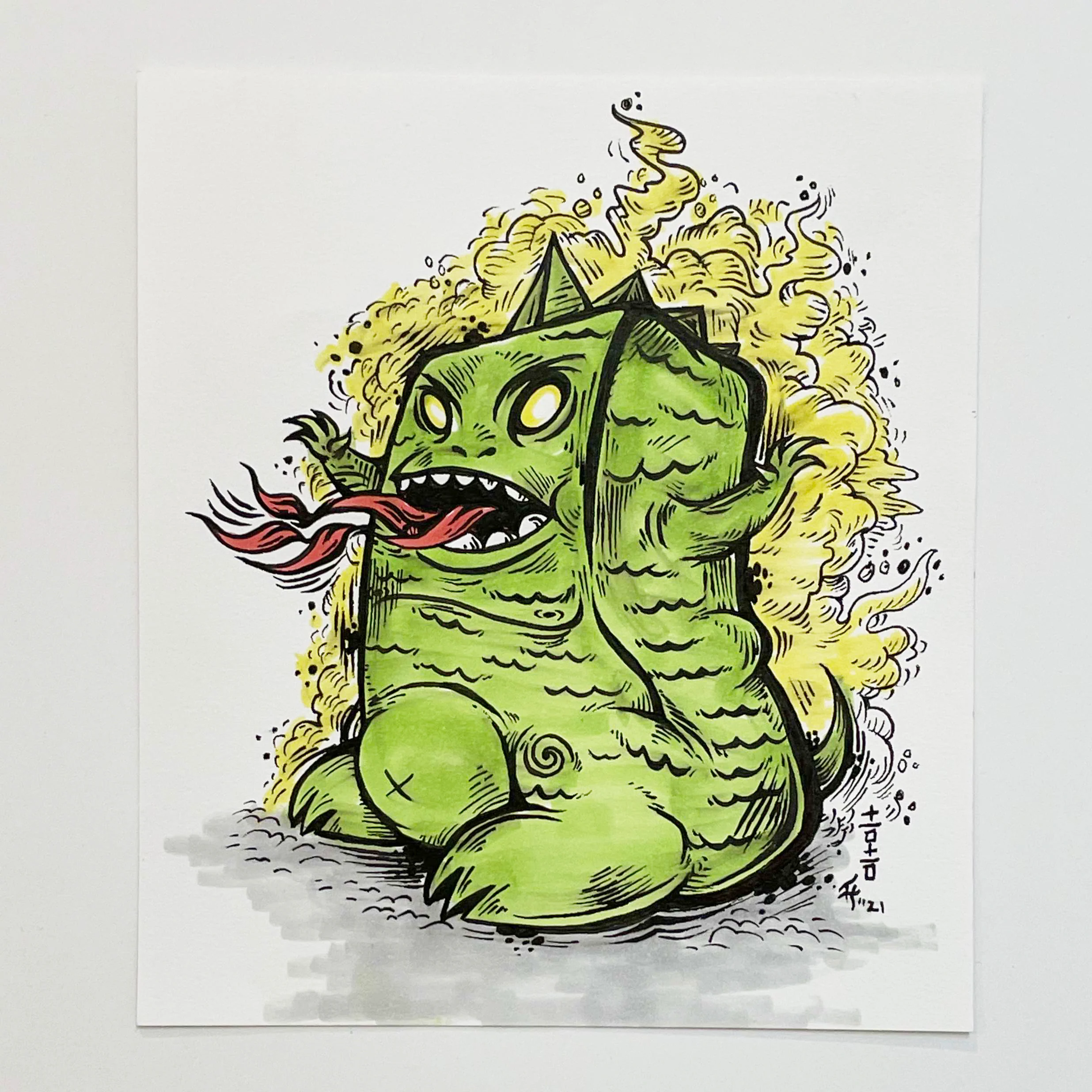 Rakugaki 3 - Thomas Han - #329 - "Tofuzilla"