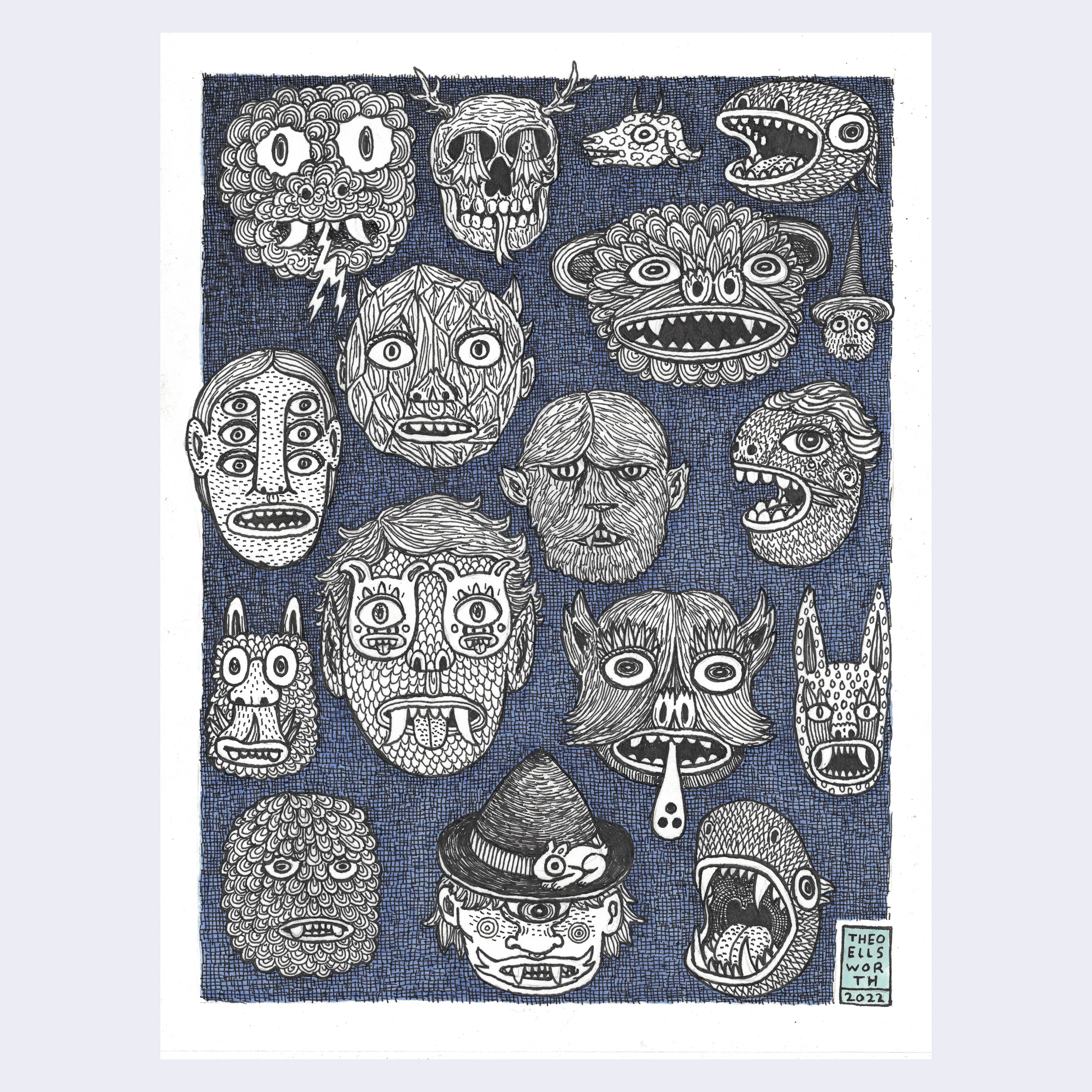 Rakugaki 4 - Theo Ellsworth - "17 Possible Heads"