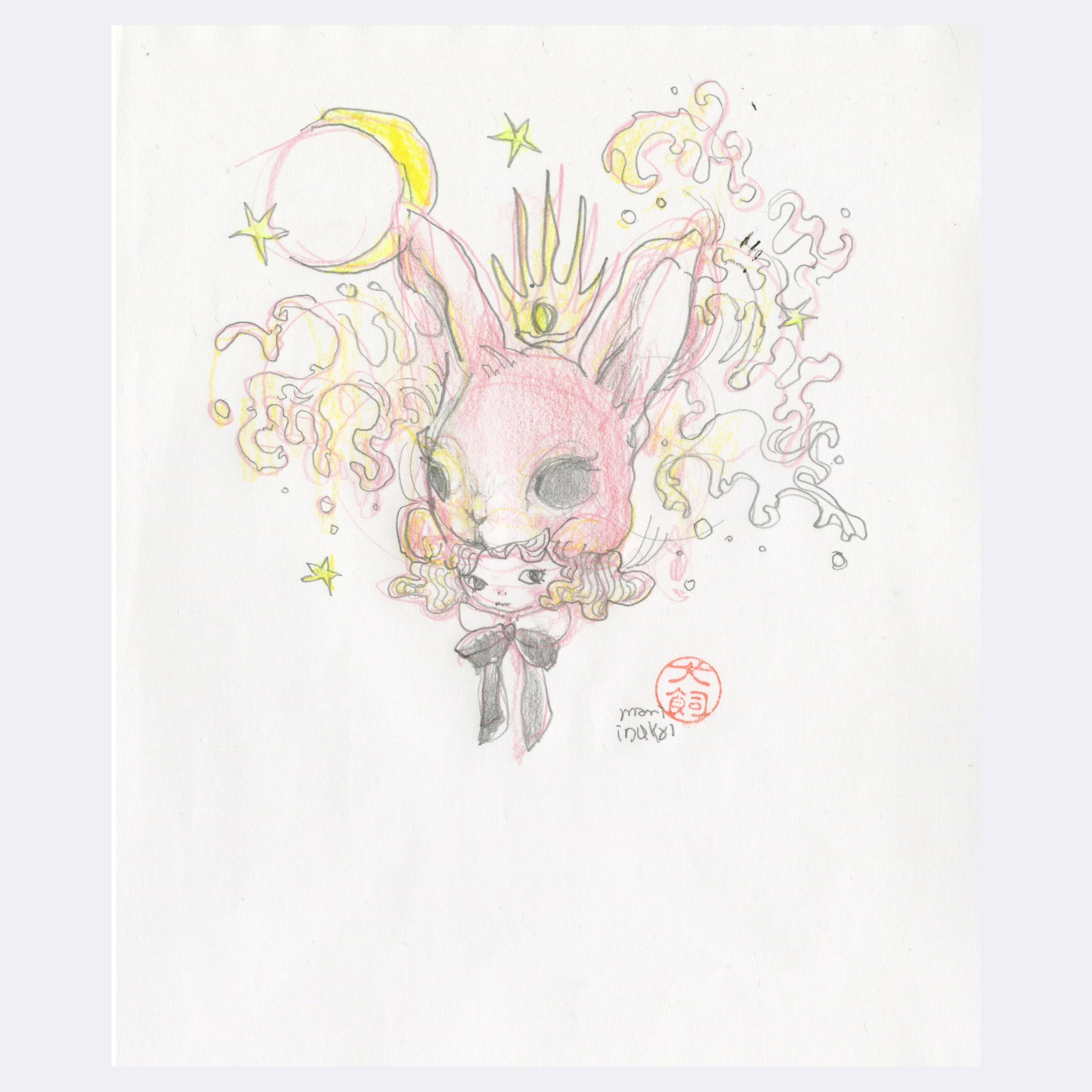 Rakugaki 5 (2023) - Mari Inukai - "MOON WATER BUNNY"