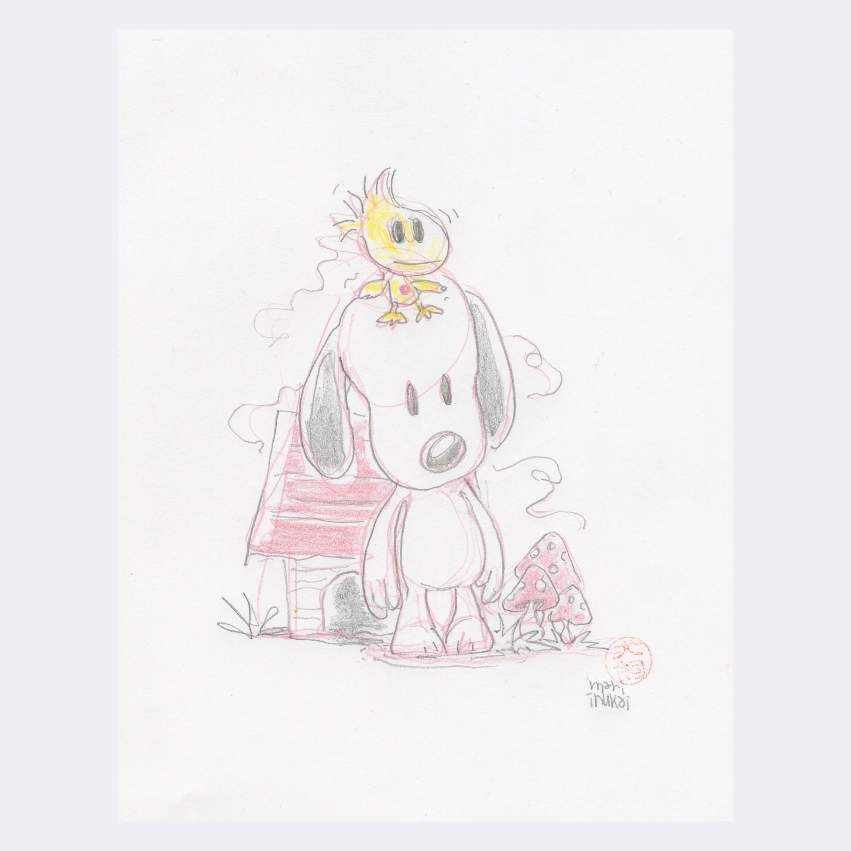 Rakugaki 5 (2023) - Mari Inukai - "SNOOPY-MITAINA"