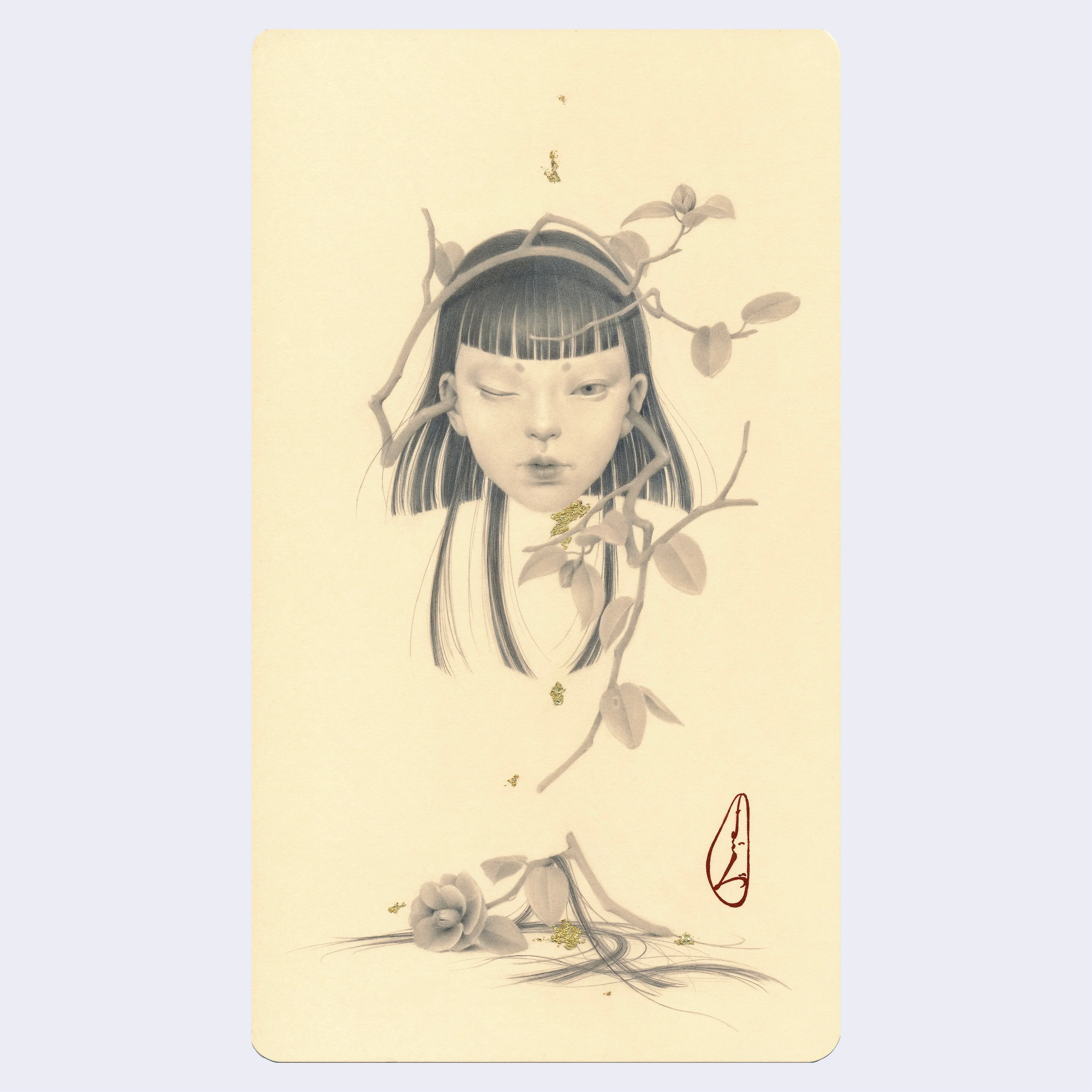 Rakugaki 5 (2023) - Ozabu - "椿" (Camellia)