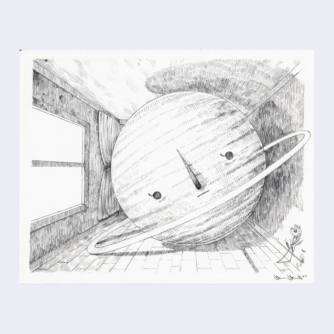 Rakugaki 5 (2023) - Yoskay Yamamoto - "Homage to Magritte 01"