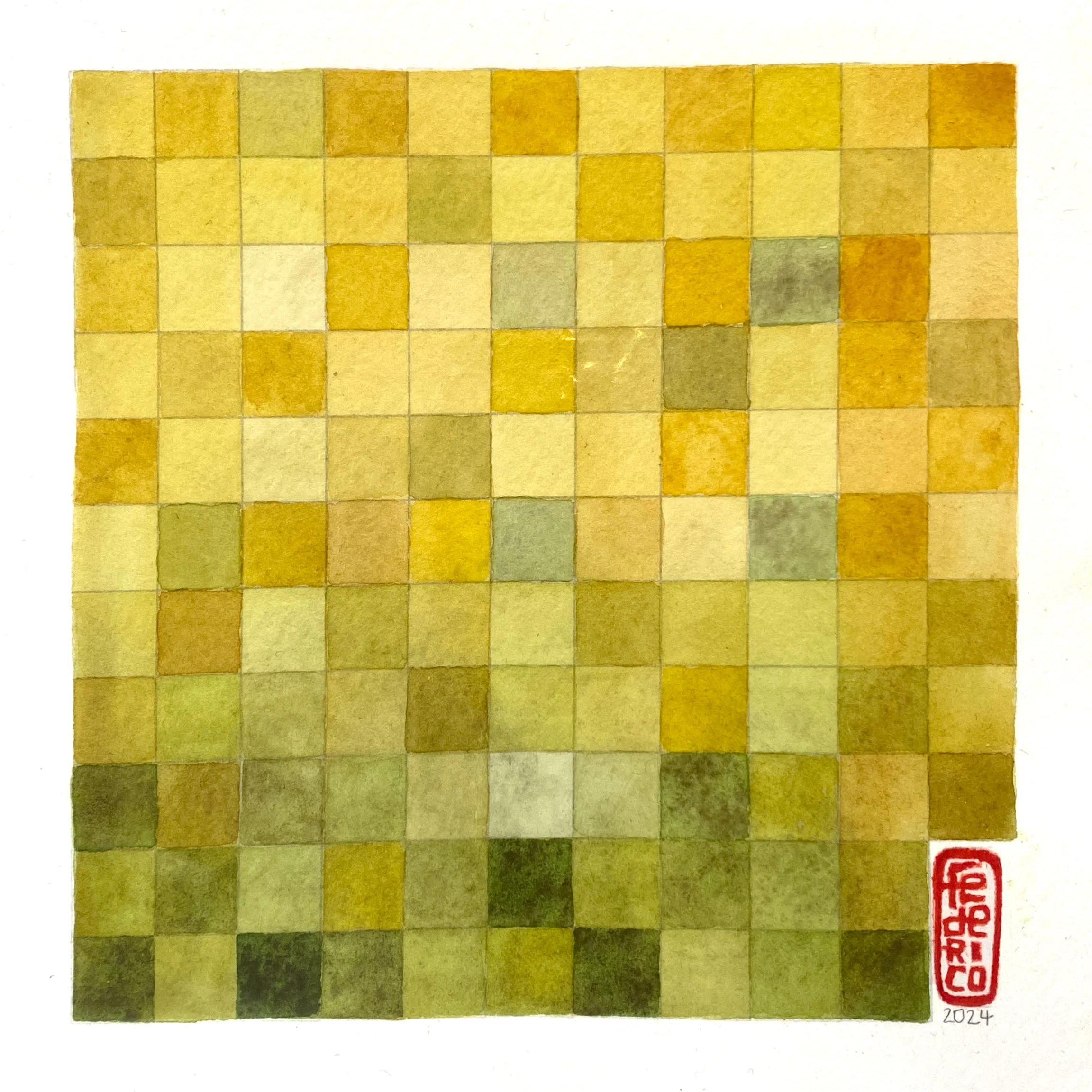 Rakugaki 6 (2024) - Federico Tobon - "Geometric Watercolor Study #1"