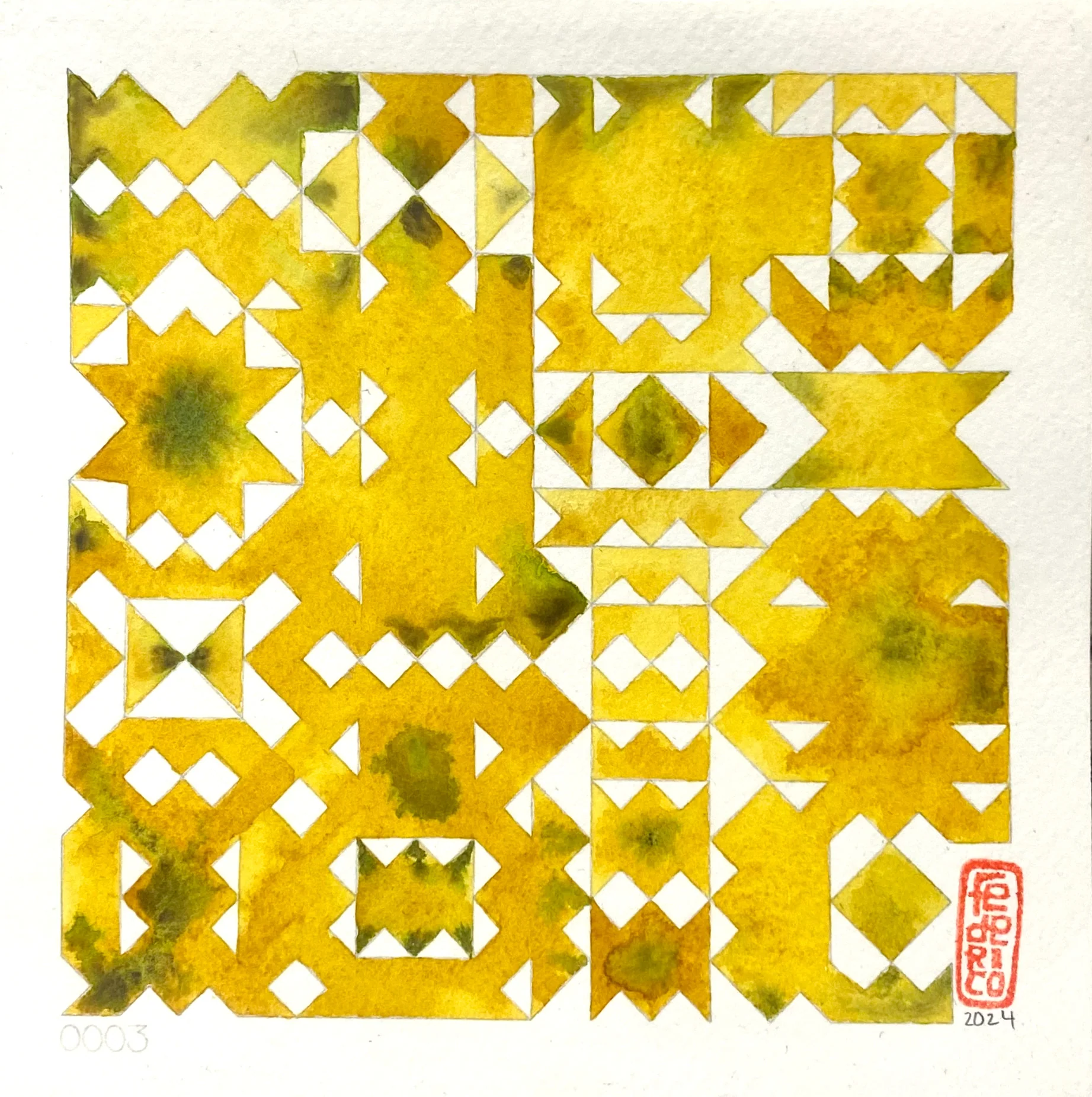 Rakugaki 6 (2024) - Federico Tobon - "Geometric Watercolor Study #5"