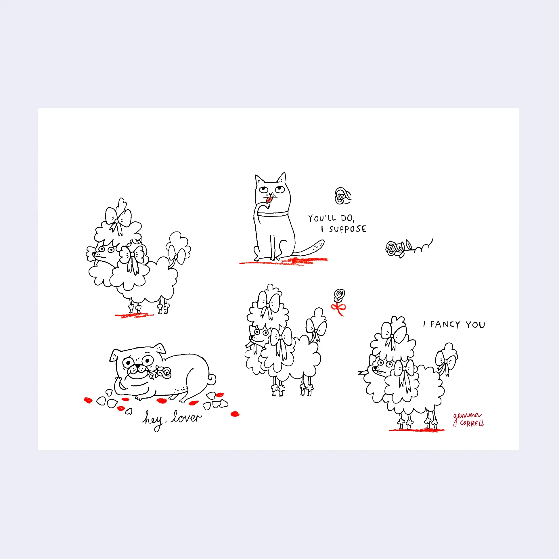 Rakugaki 6 (2024) - Gemma Correll - "Romantic Pets"