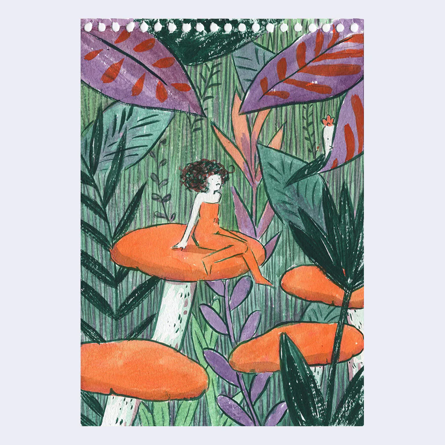 Rakugaki 6 (2024) - Jen Tong - "Mushroom/Little Friend"