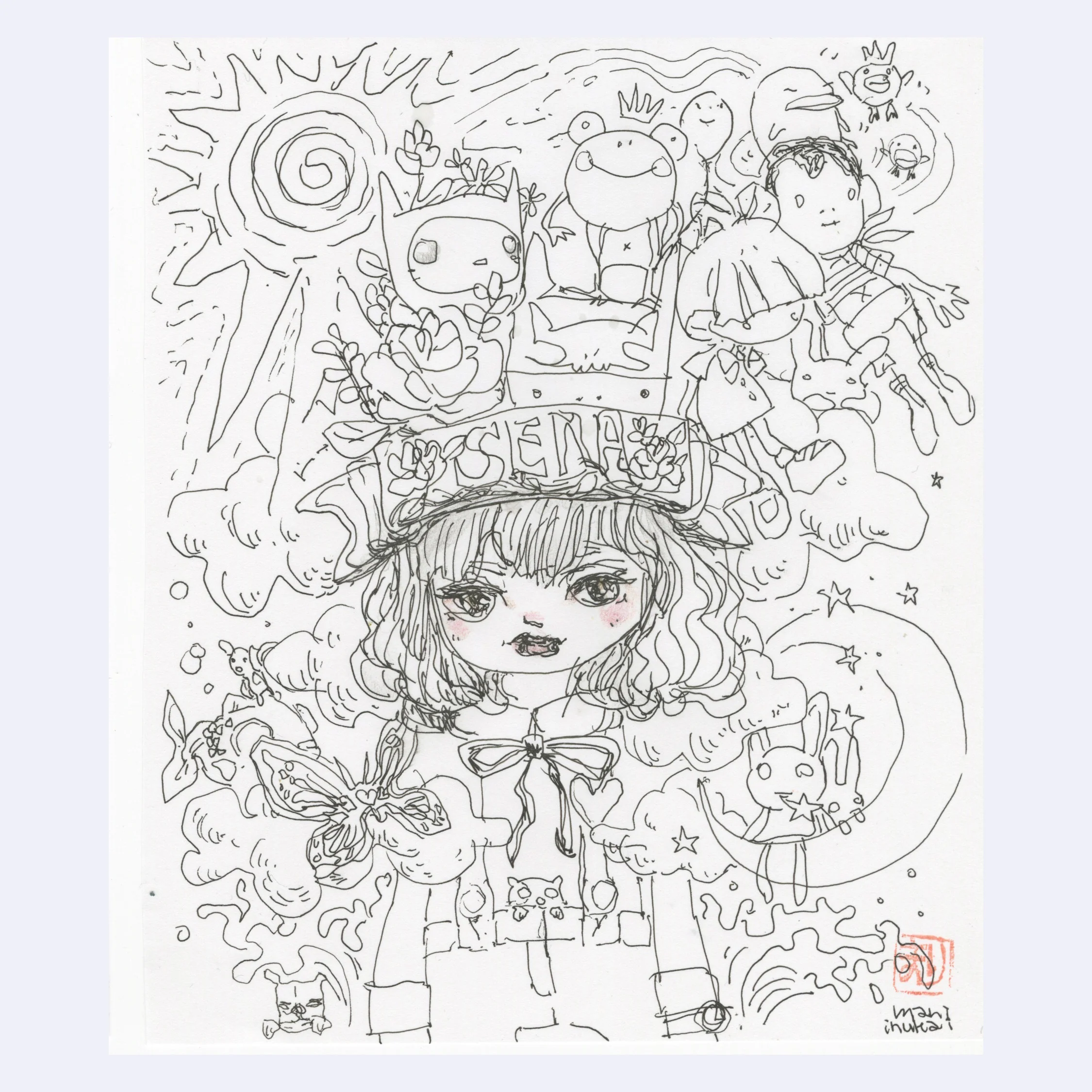 Rakugaki 6 (2024) - Mari Inukai - "SENA OMEDETO"