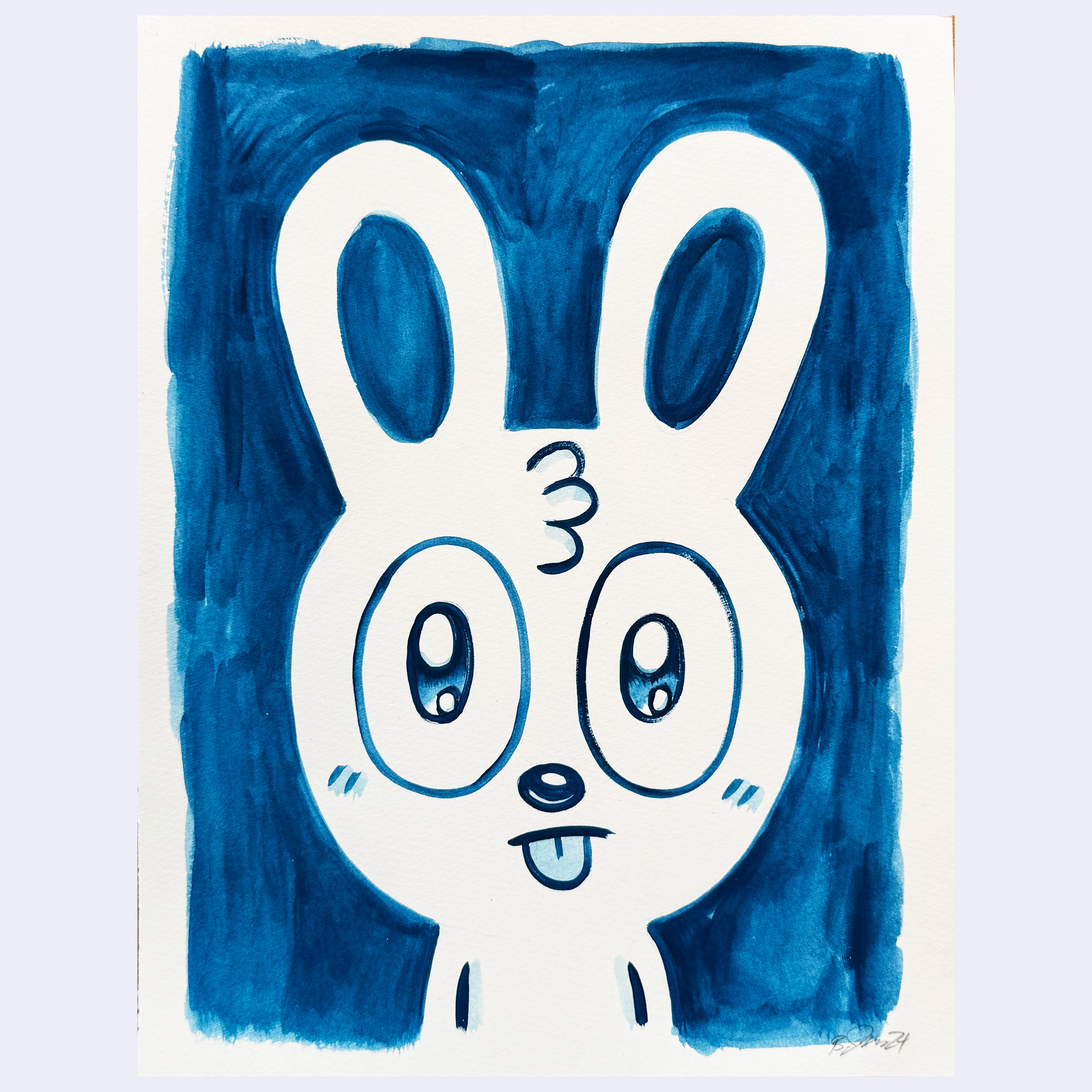 Rakugaki 7 (2025) - Blake Jones - "Untitled (Blue Wash)"