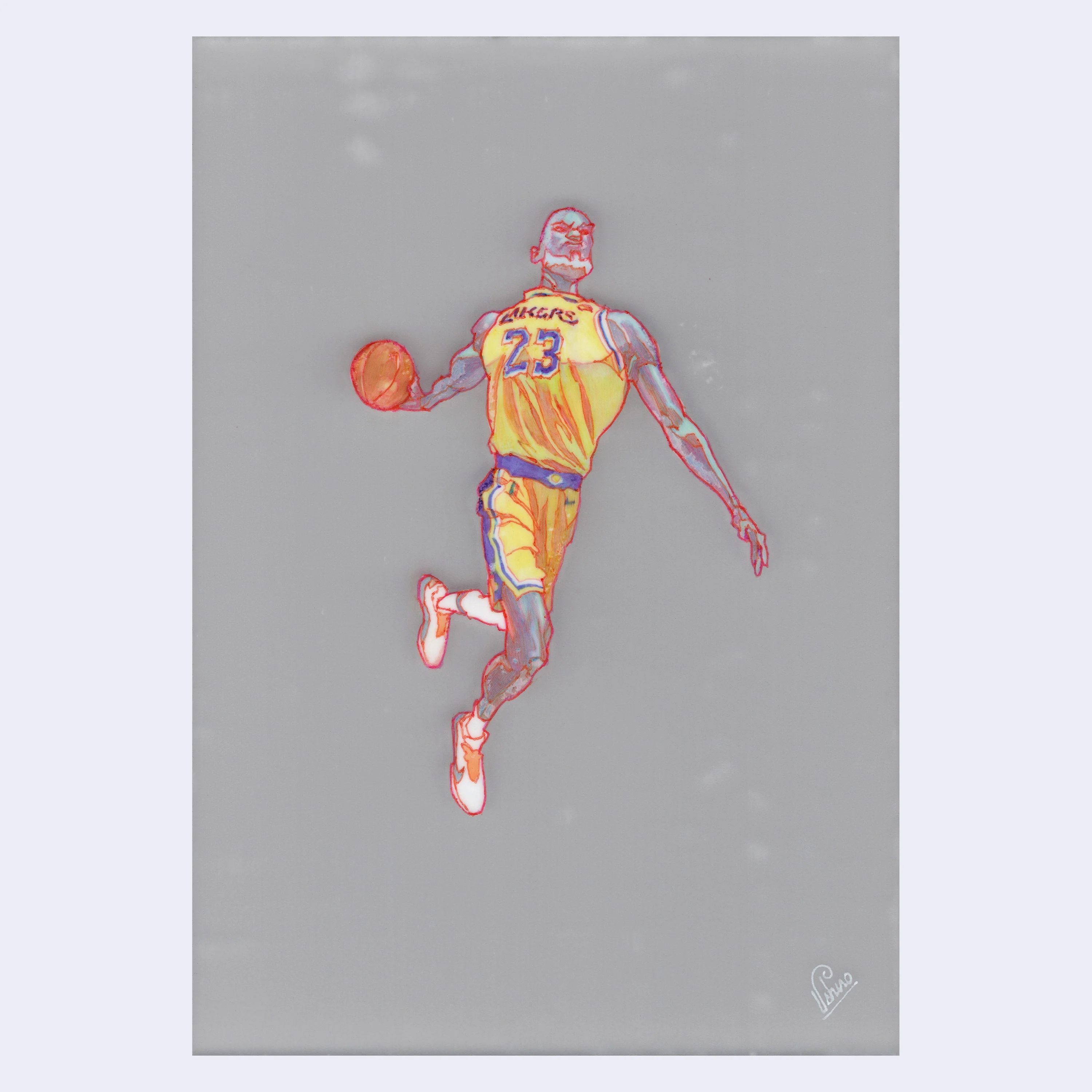 Rakugaki 7 (2025) - Edwin Ushiro - "Lebron James"