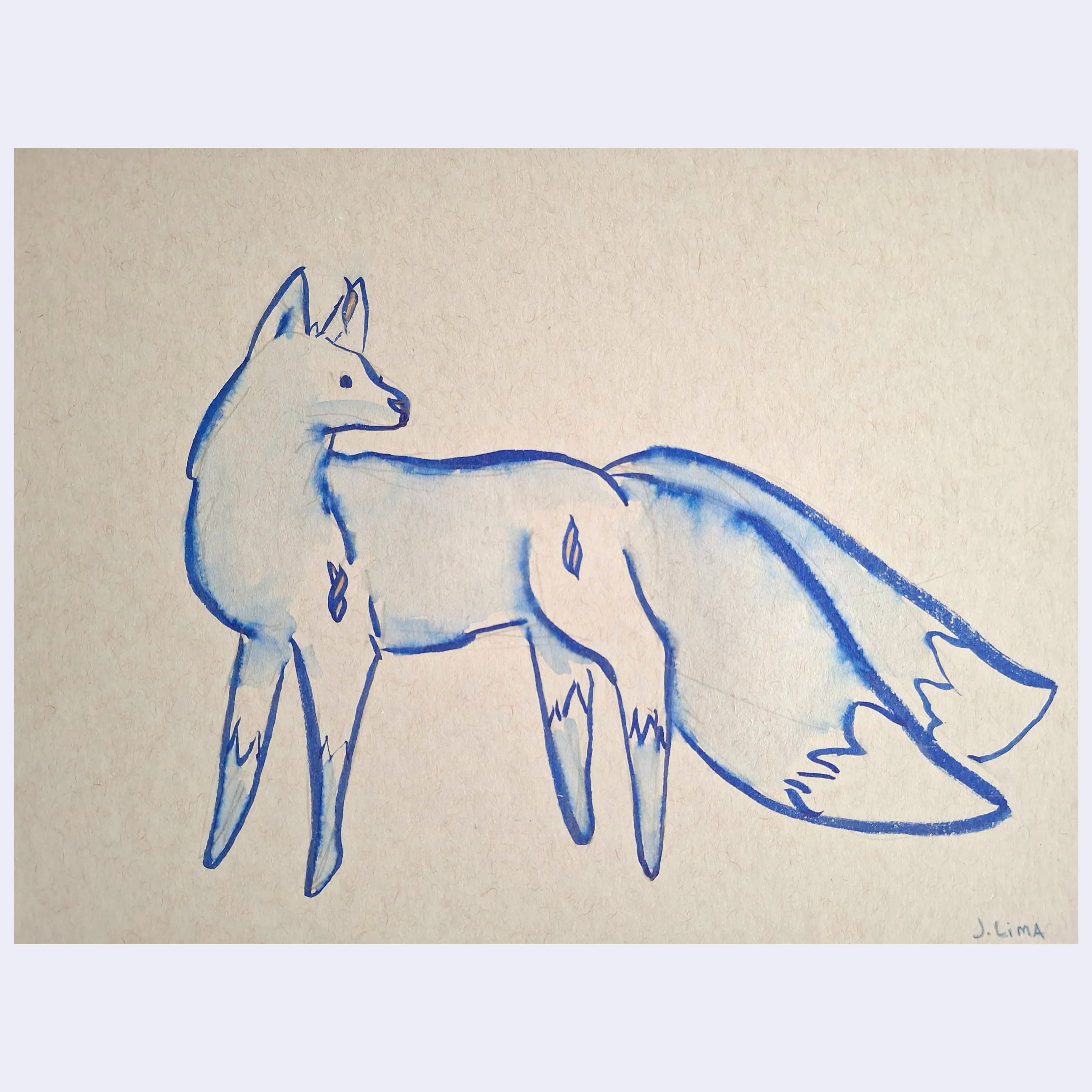 Rakugaki 7 (2025) - Jenn Lima - "Blue Kitsune"