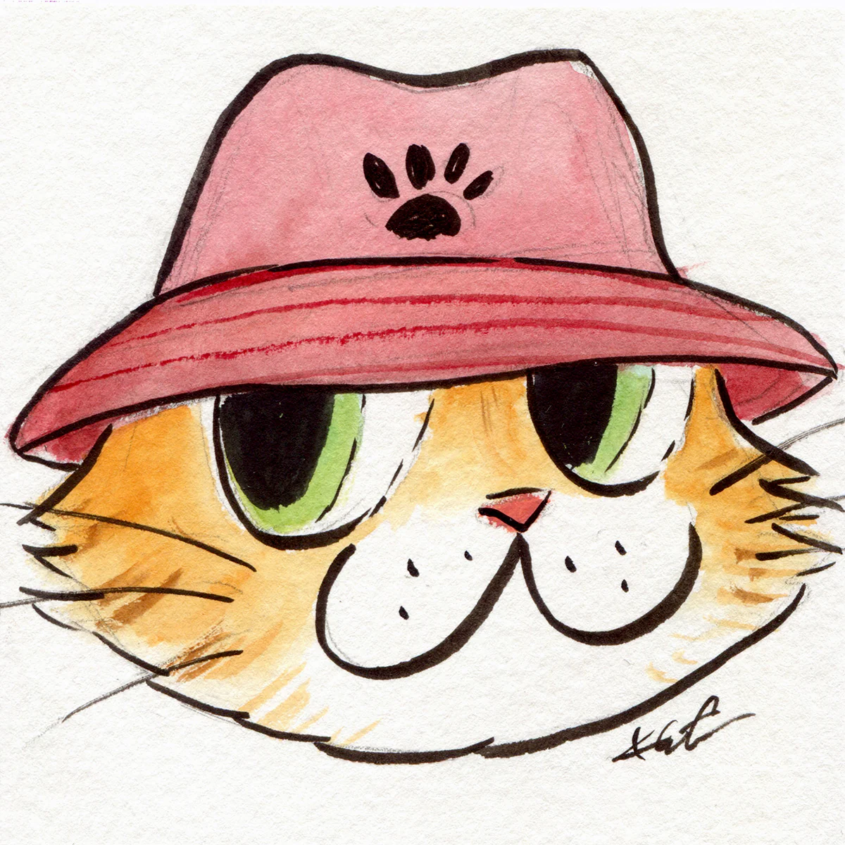 Rakugaki 7 (2025) - Kevin Chan - "Cat With Bucket Hat"
