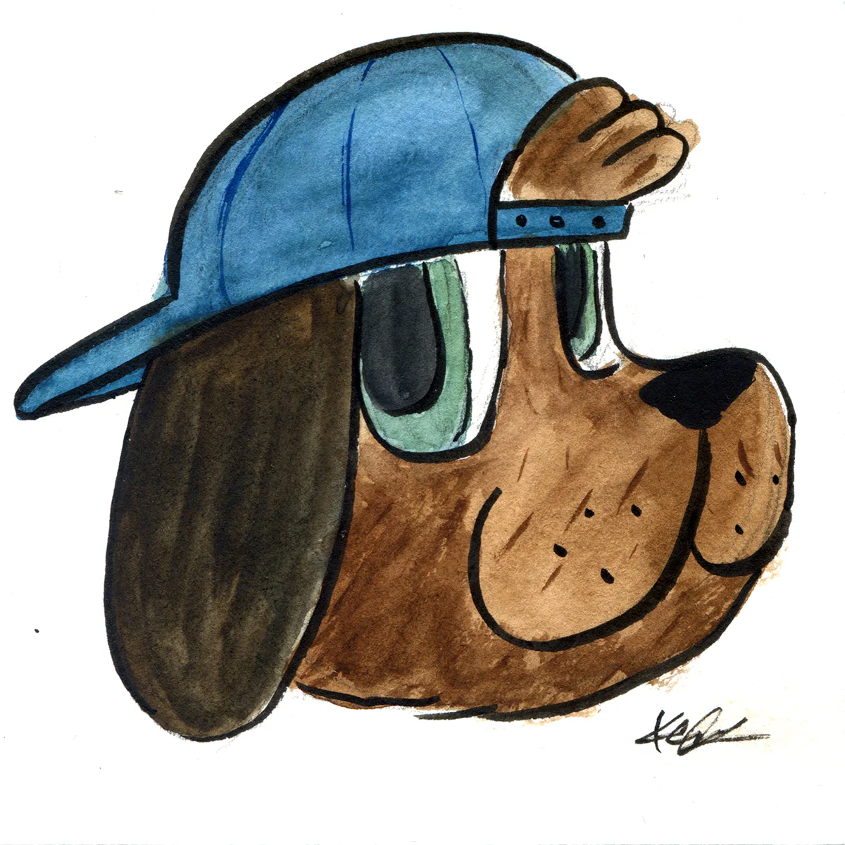 Rakugaki 7 (2025) - Kevin Chan - "Dog With Blue Cap"