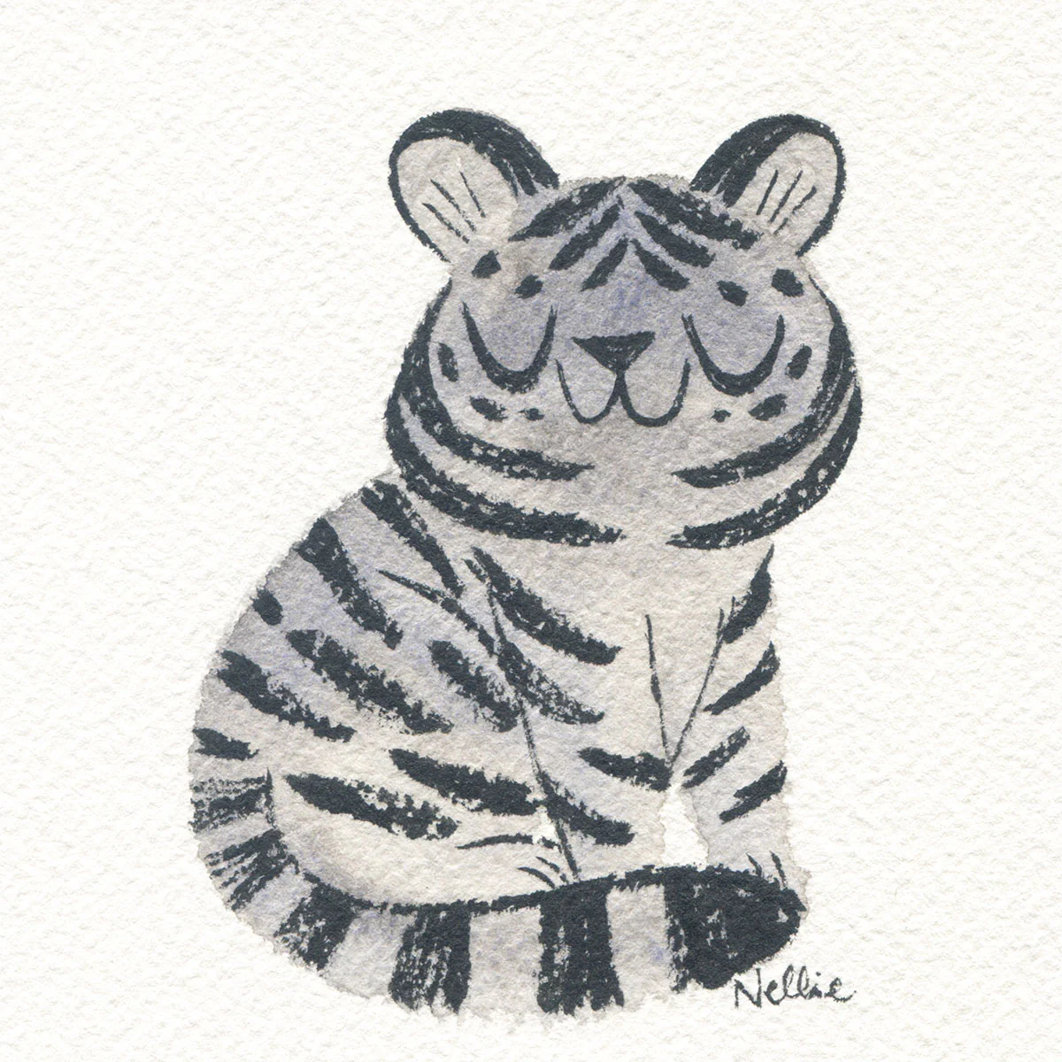 Rakugaki 7 (2025) - Nellie Le - "Blobby Tiger 1"