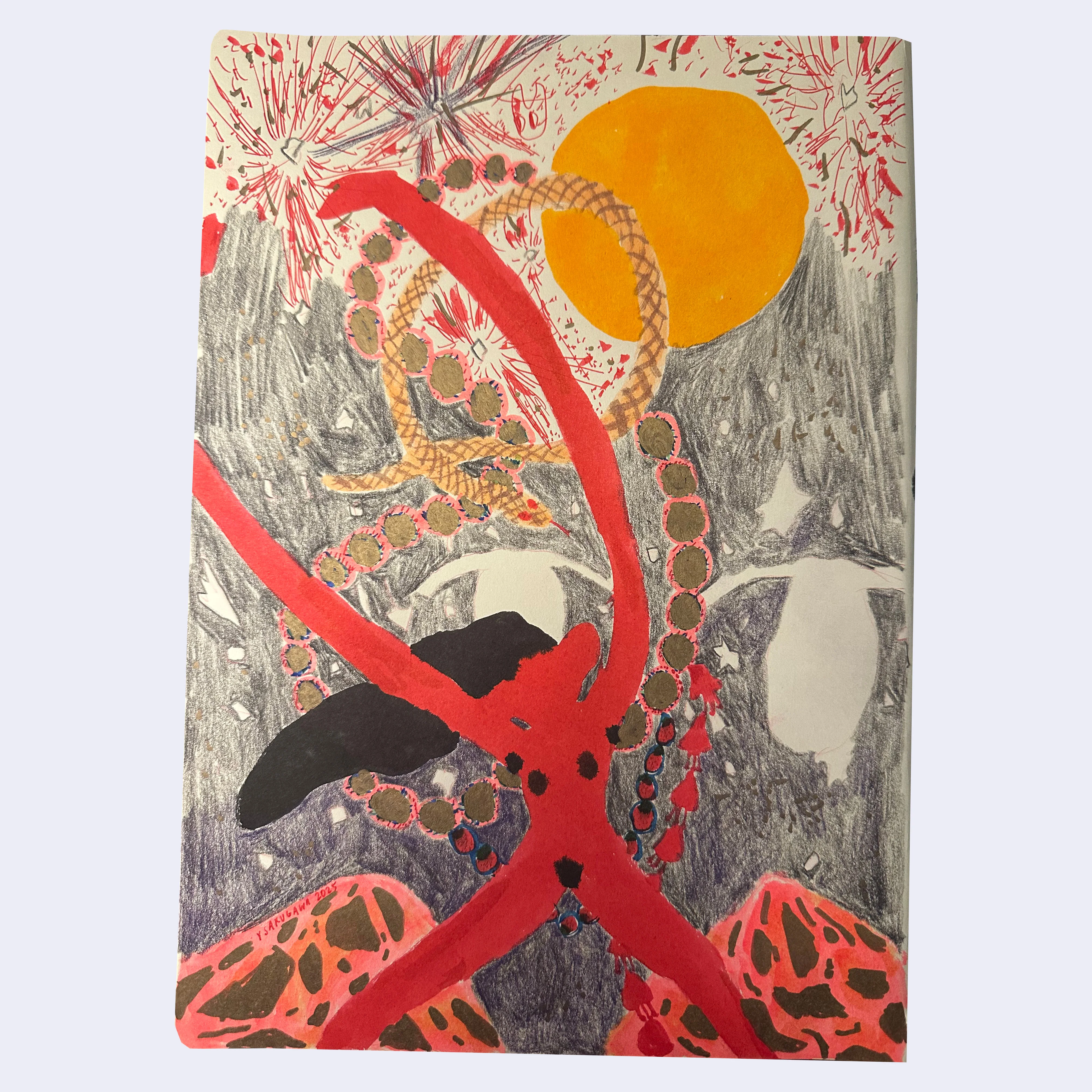 Rakugaki 7 (2025) - Yumi Sakugawa - "TIME IS A NECKLACE AND WE ARE ITS BEADS 4"