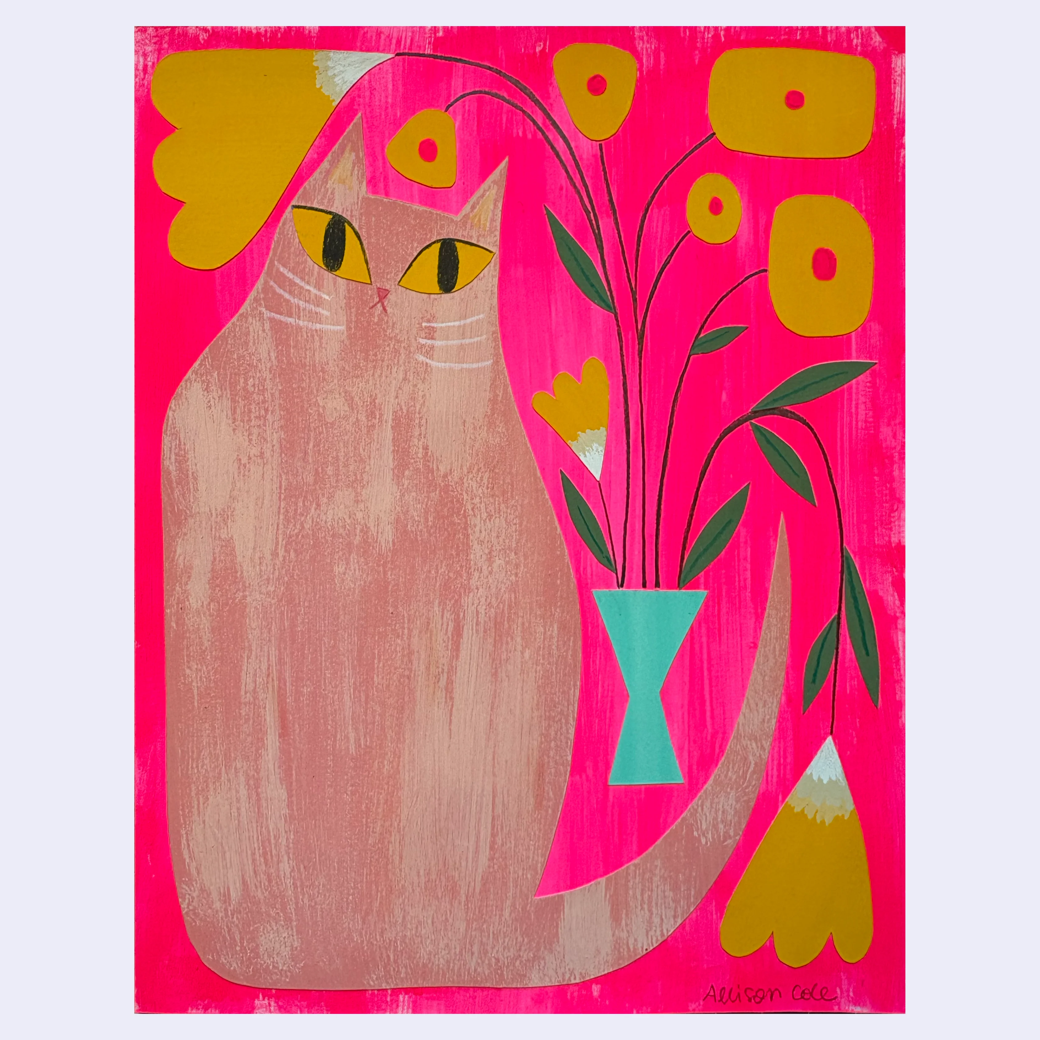 Rakugaki 8 (2026) - Allison Cole - "Hot Pink Cutout Cat"