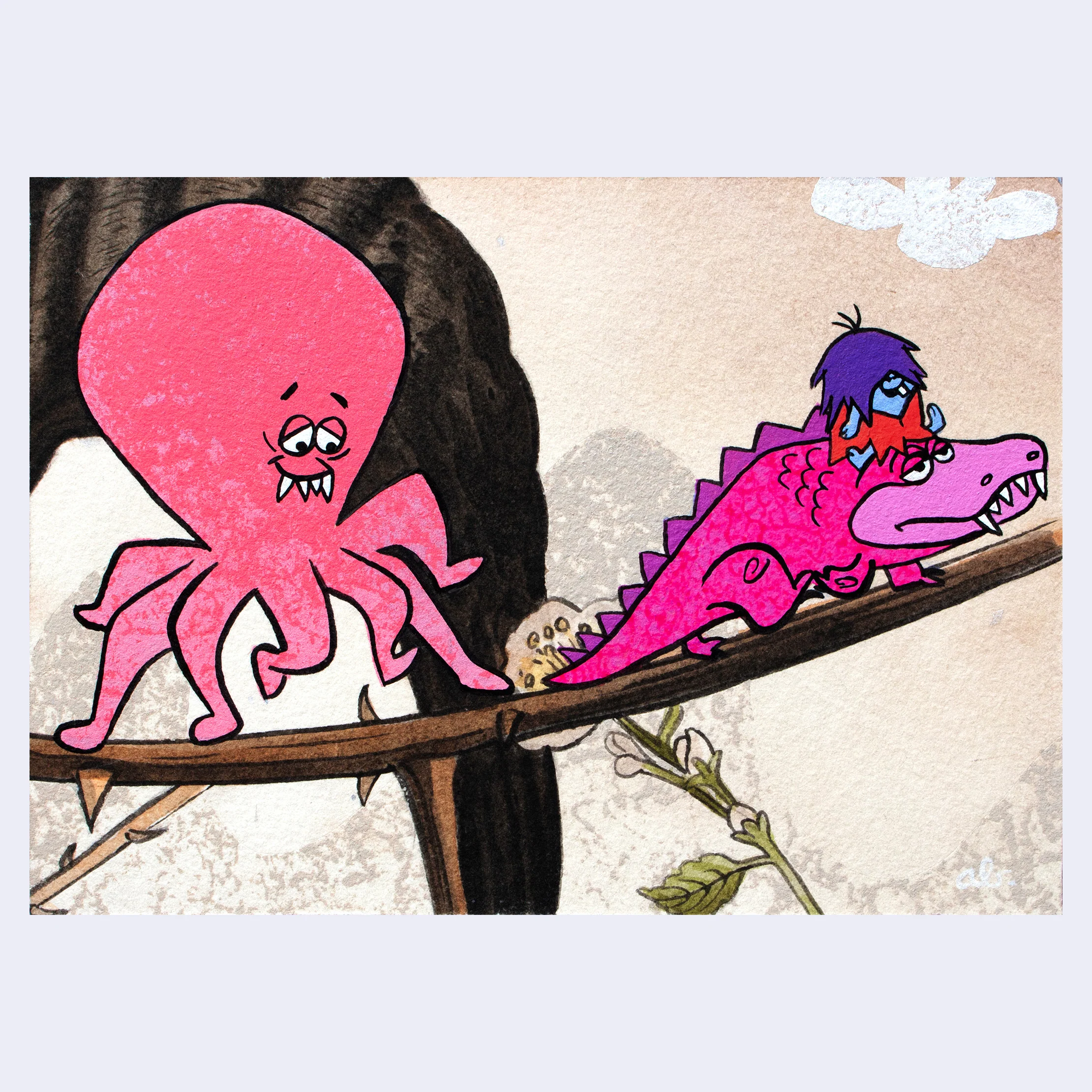 Rakugaki 8 (2026) - Andrew Brandou - "Occy And Gobby Out For A Stroll"