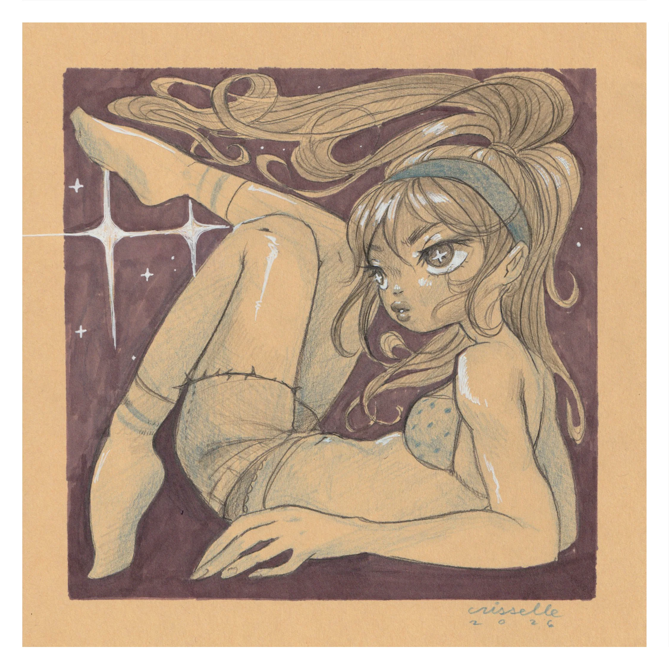 Rakugaki 8 (2026) - Crisselle - "Lounging 2"