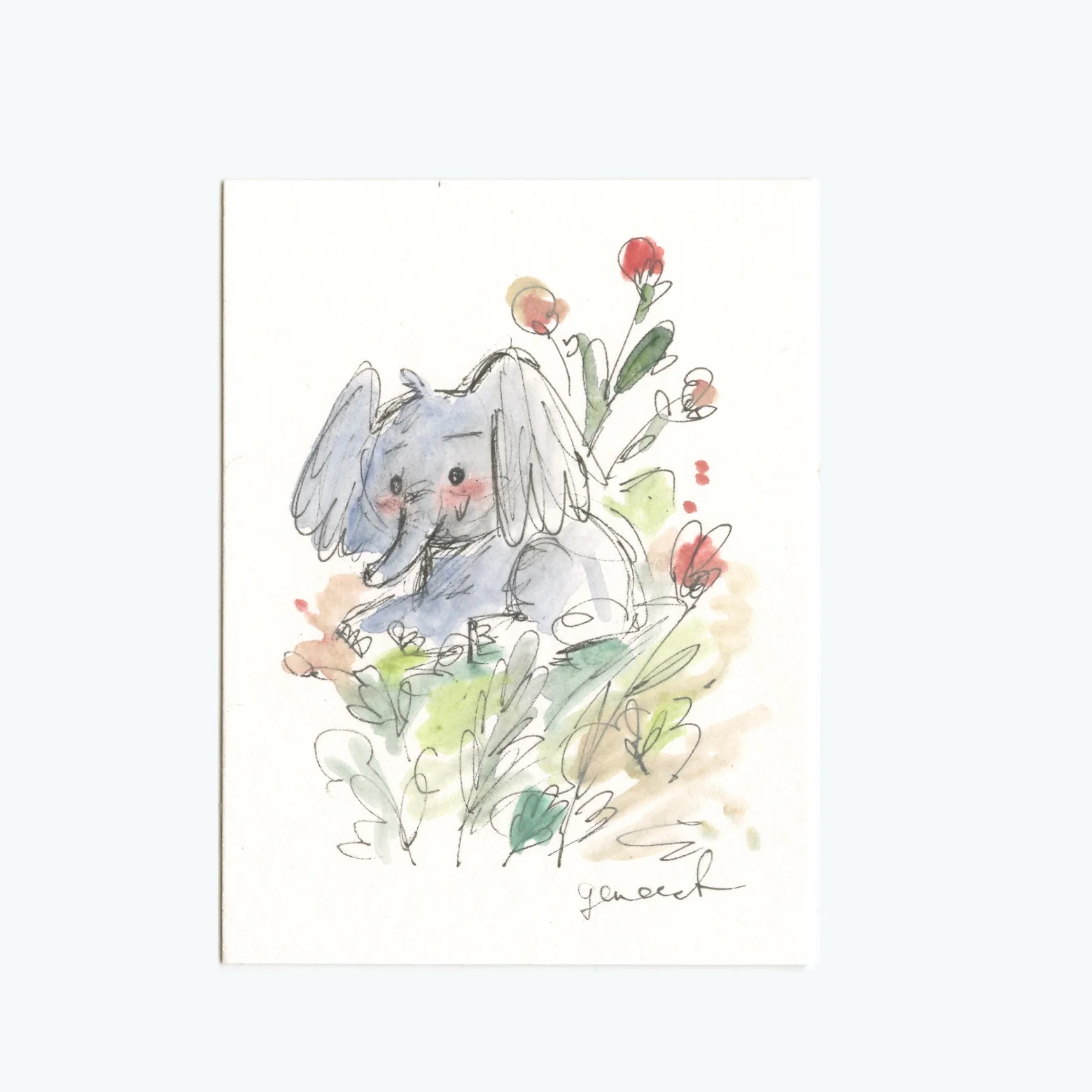 Rakugaki 8 (2026) - Genevieve Santos - "Peaceful Elephant"